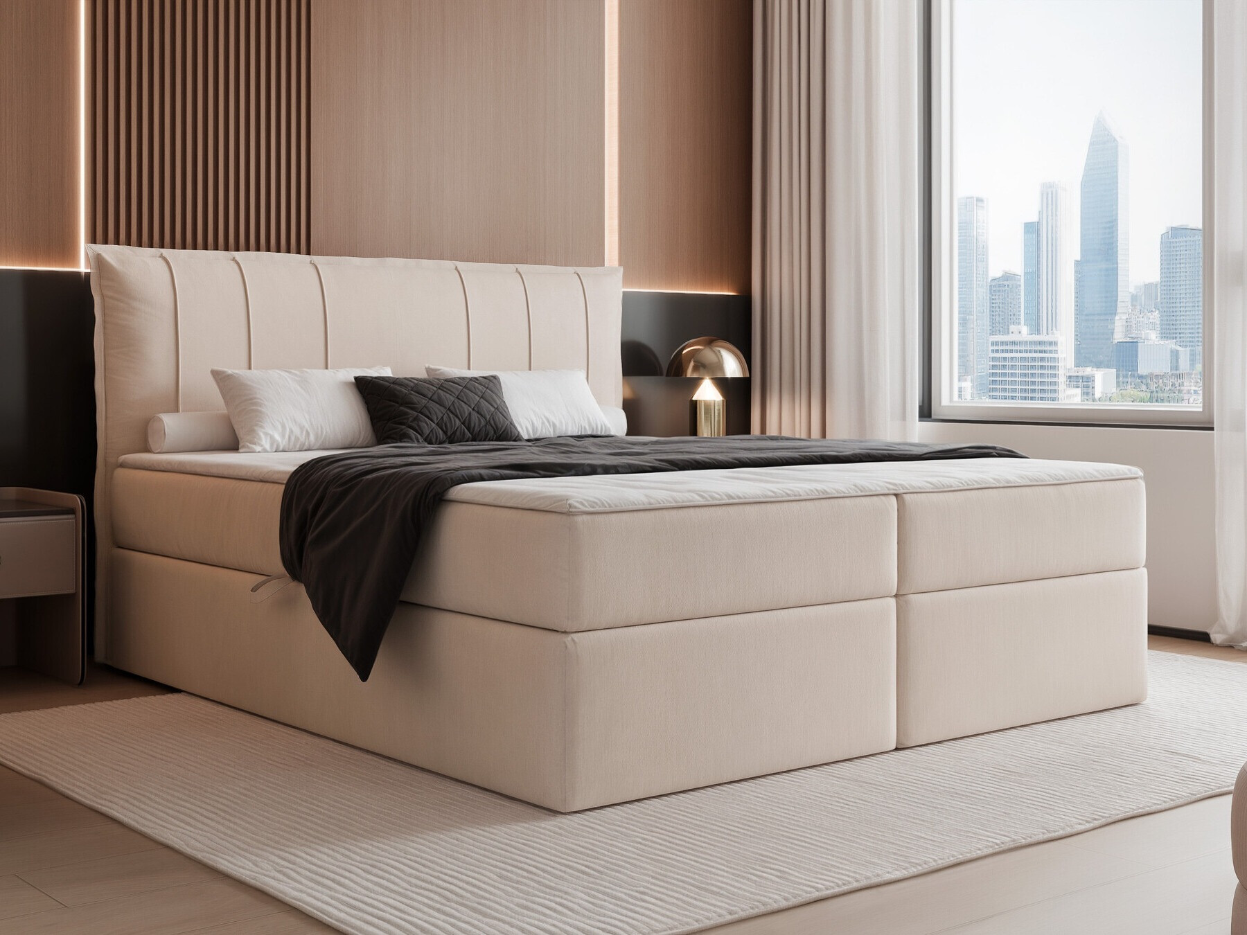 Continental bed Martinez 107 (Magic Velvet 2256)