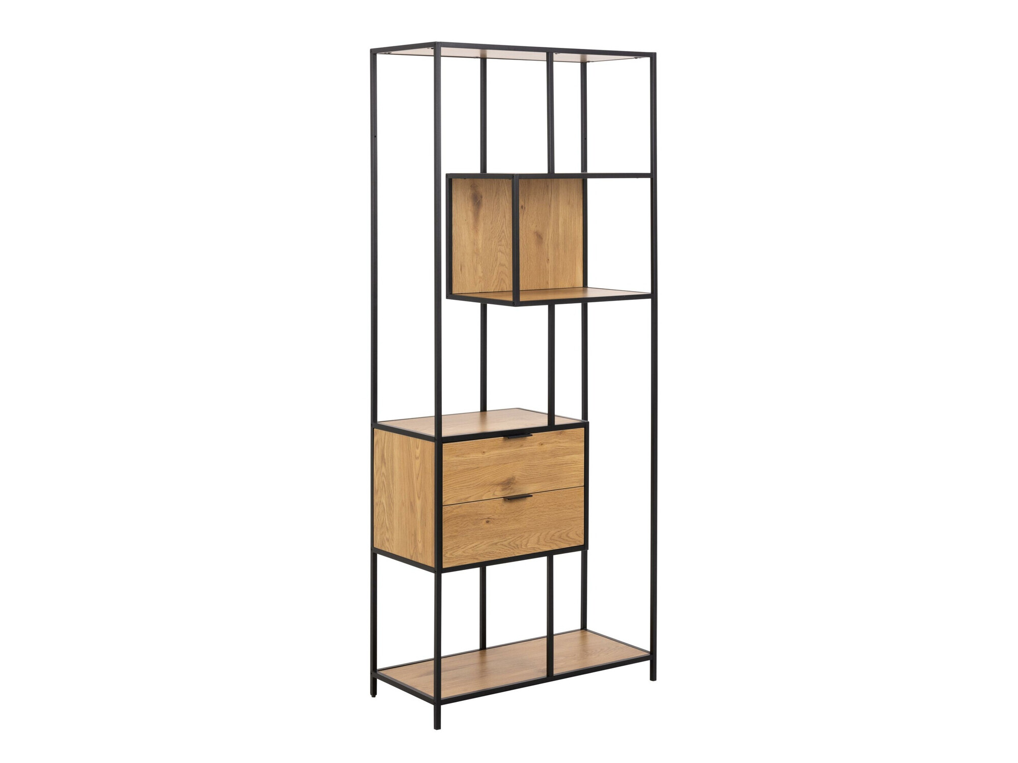 Bookcase Norsica Sevferi 182 (Black + Wild oak)