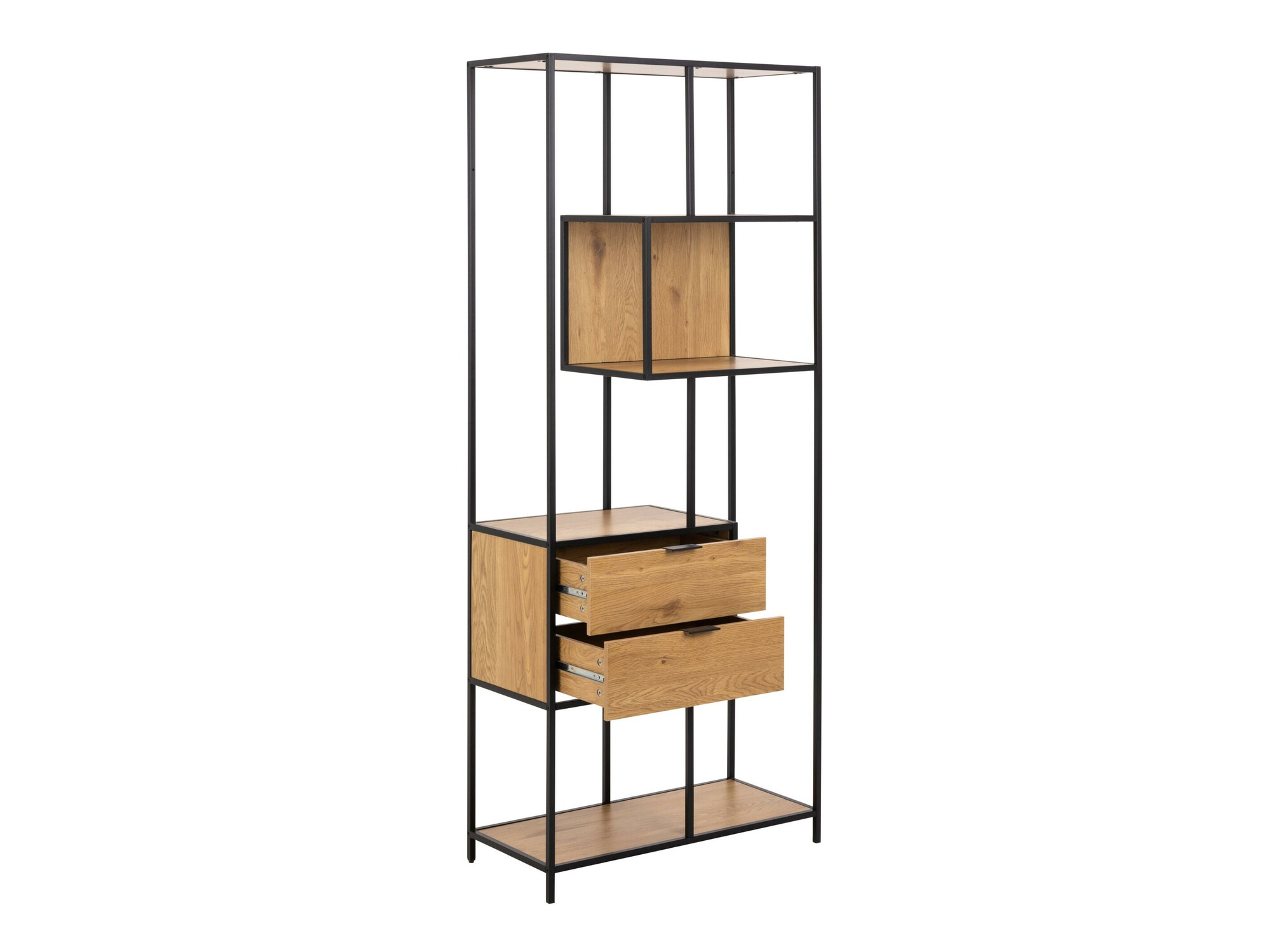 Bookcase Norsica Sevferi 182 (Black + Wild oak)