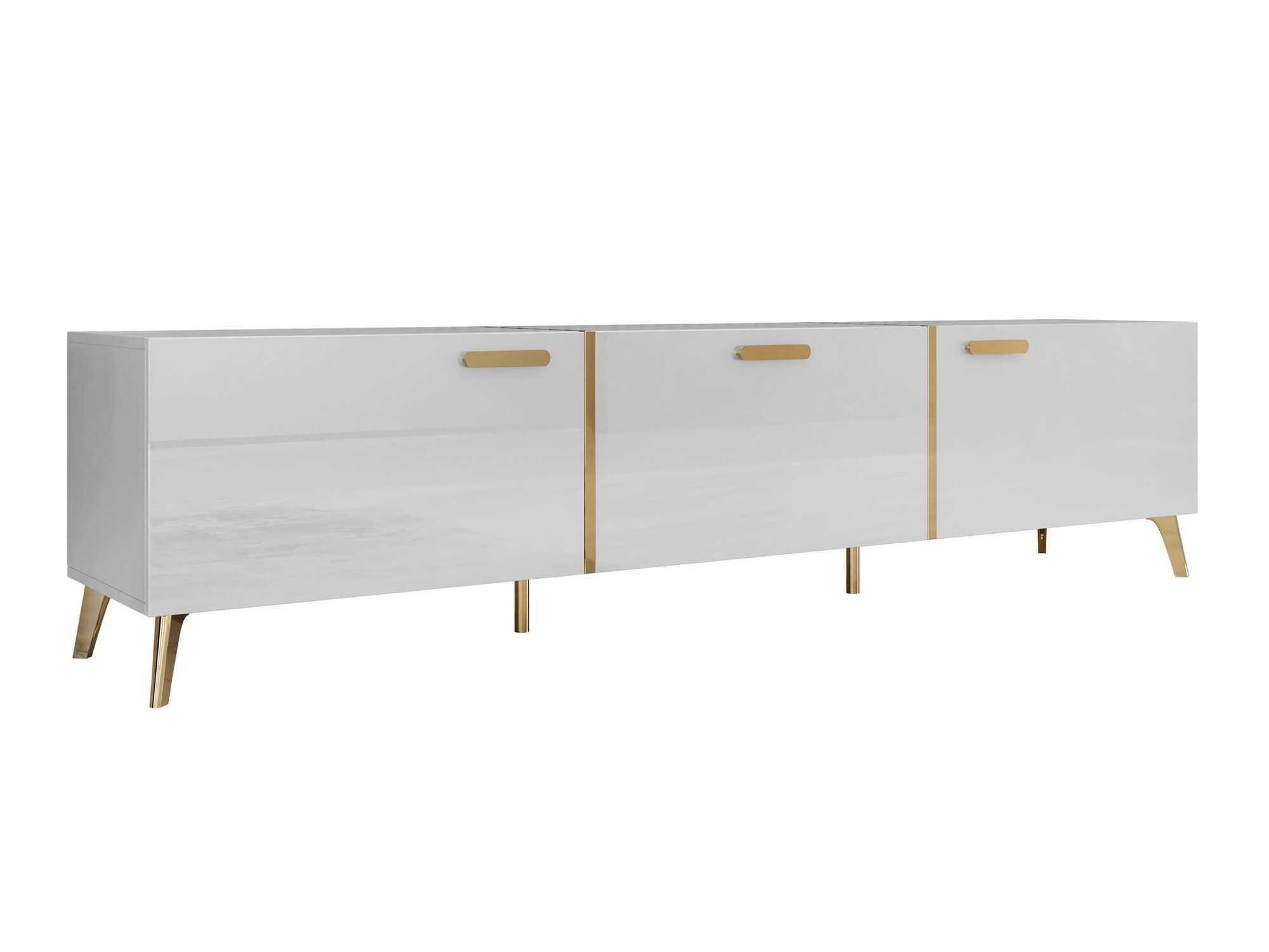 TV stand Comfivo Capella I (White + Glossy white)