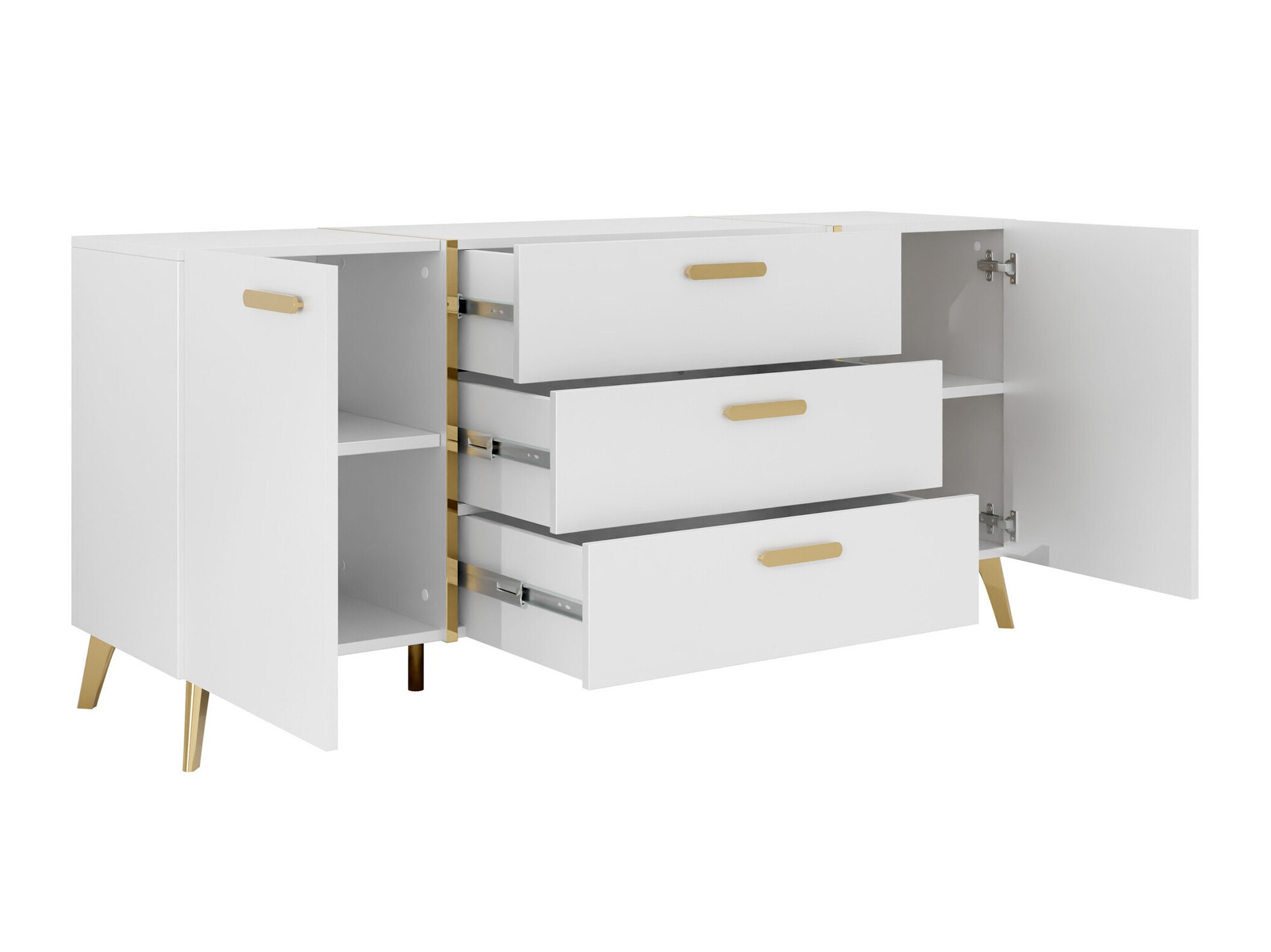 Living room set Comfivo Capella (White + Glossy white)