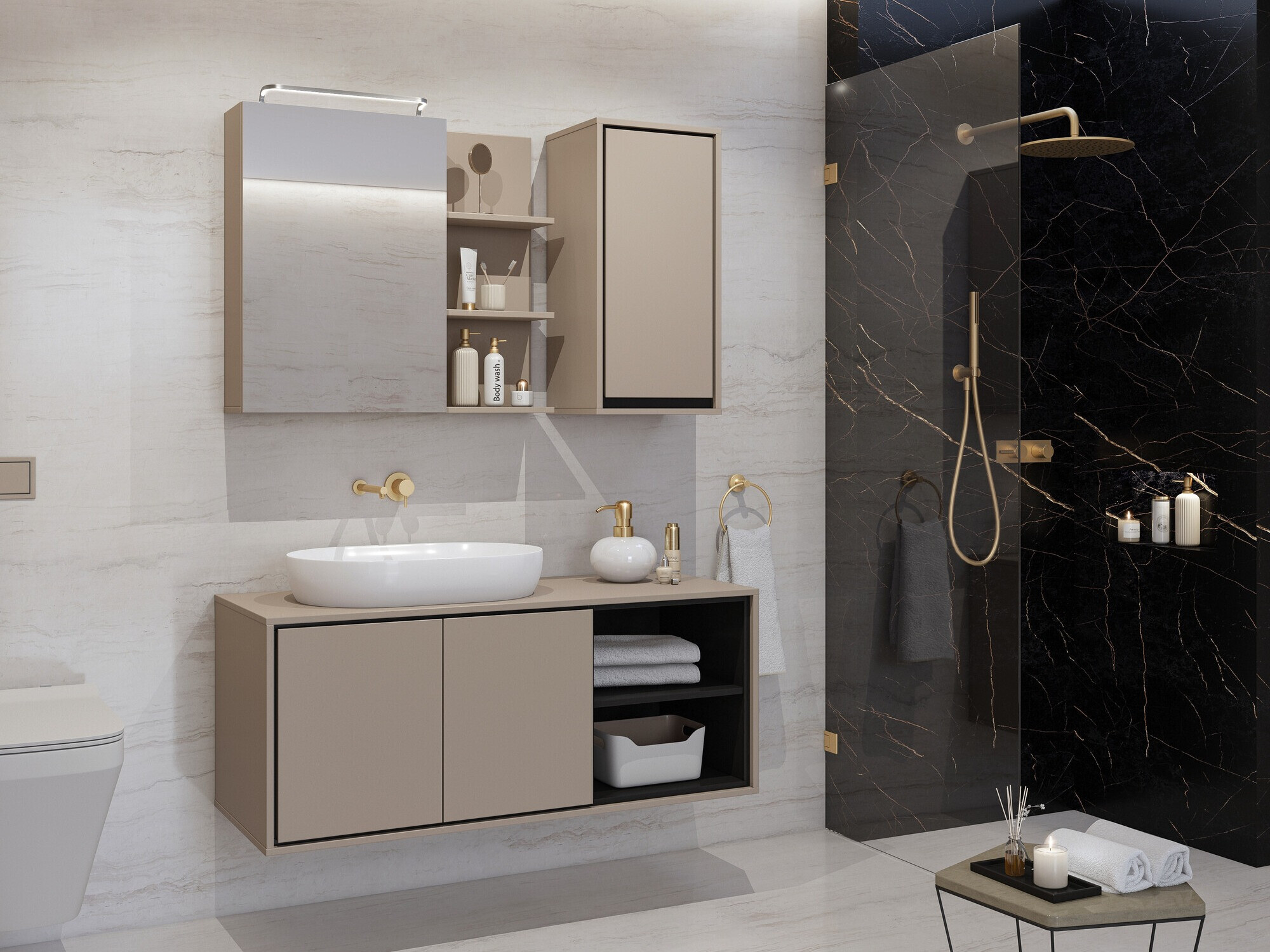 Bathroom mirror cabinet Tecavu 102 (Congo)