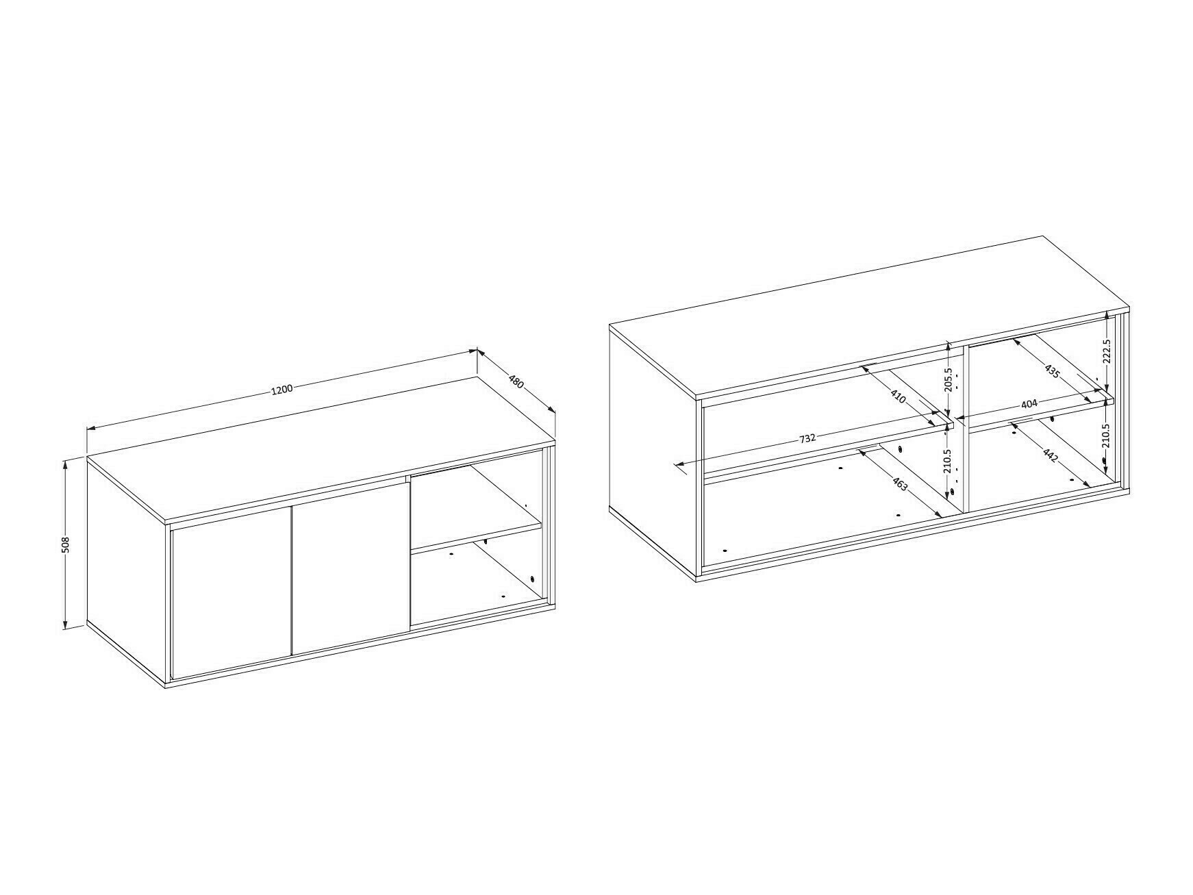 Wall-mounted bathroom cabinet Tecavu 104 (Congo)