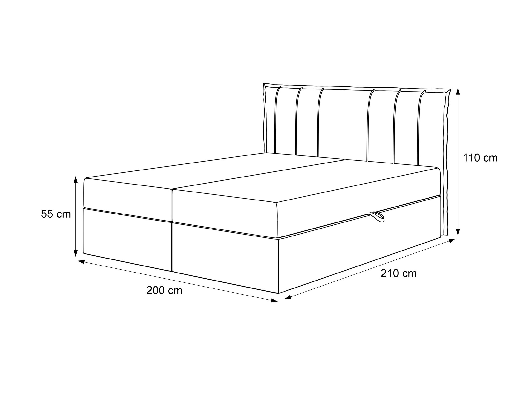 Continental bed Martinez 107 (Magic Velvet 2225)