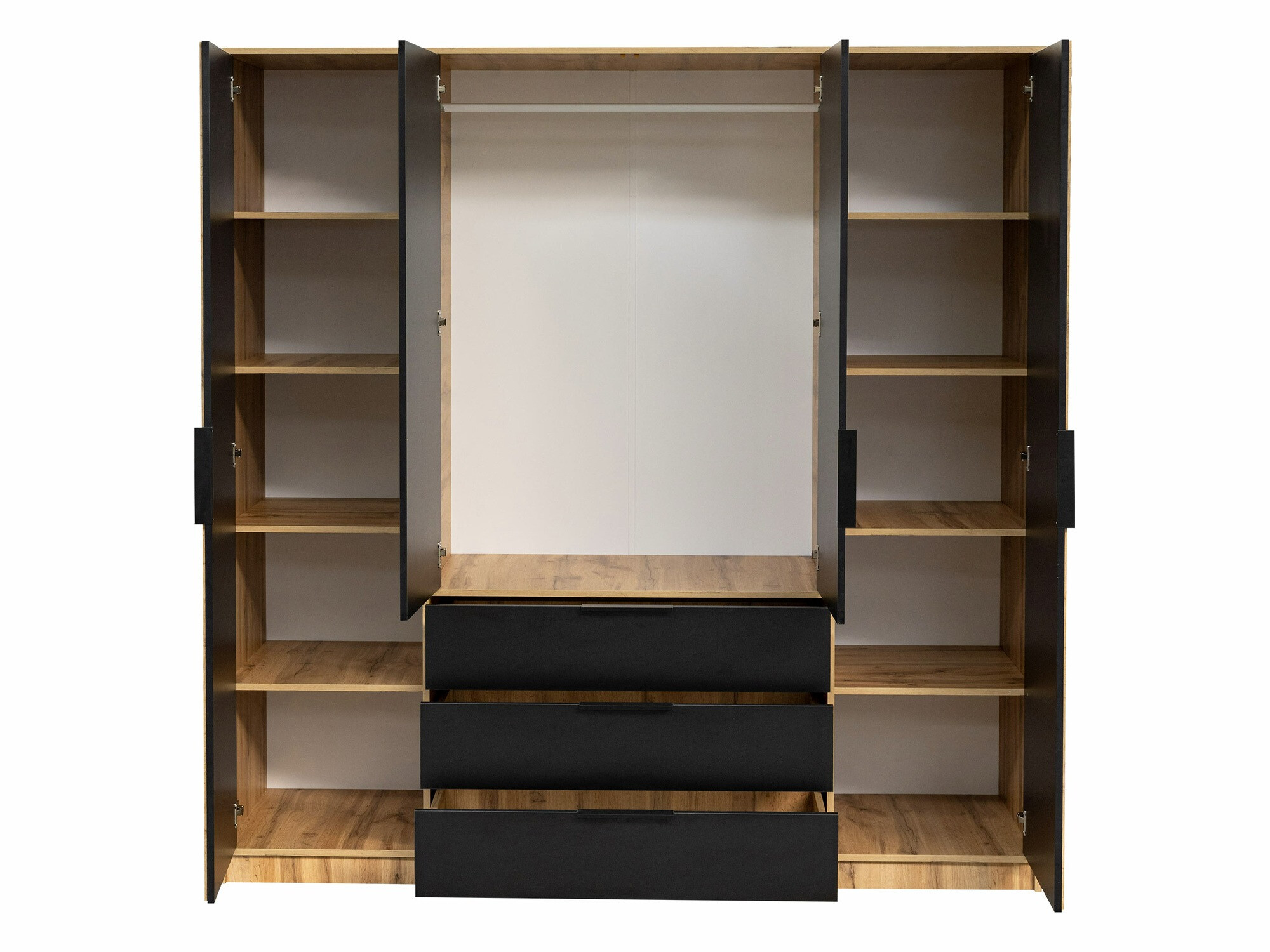 Wardrobe Collis II (White + Wotan Oak)