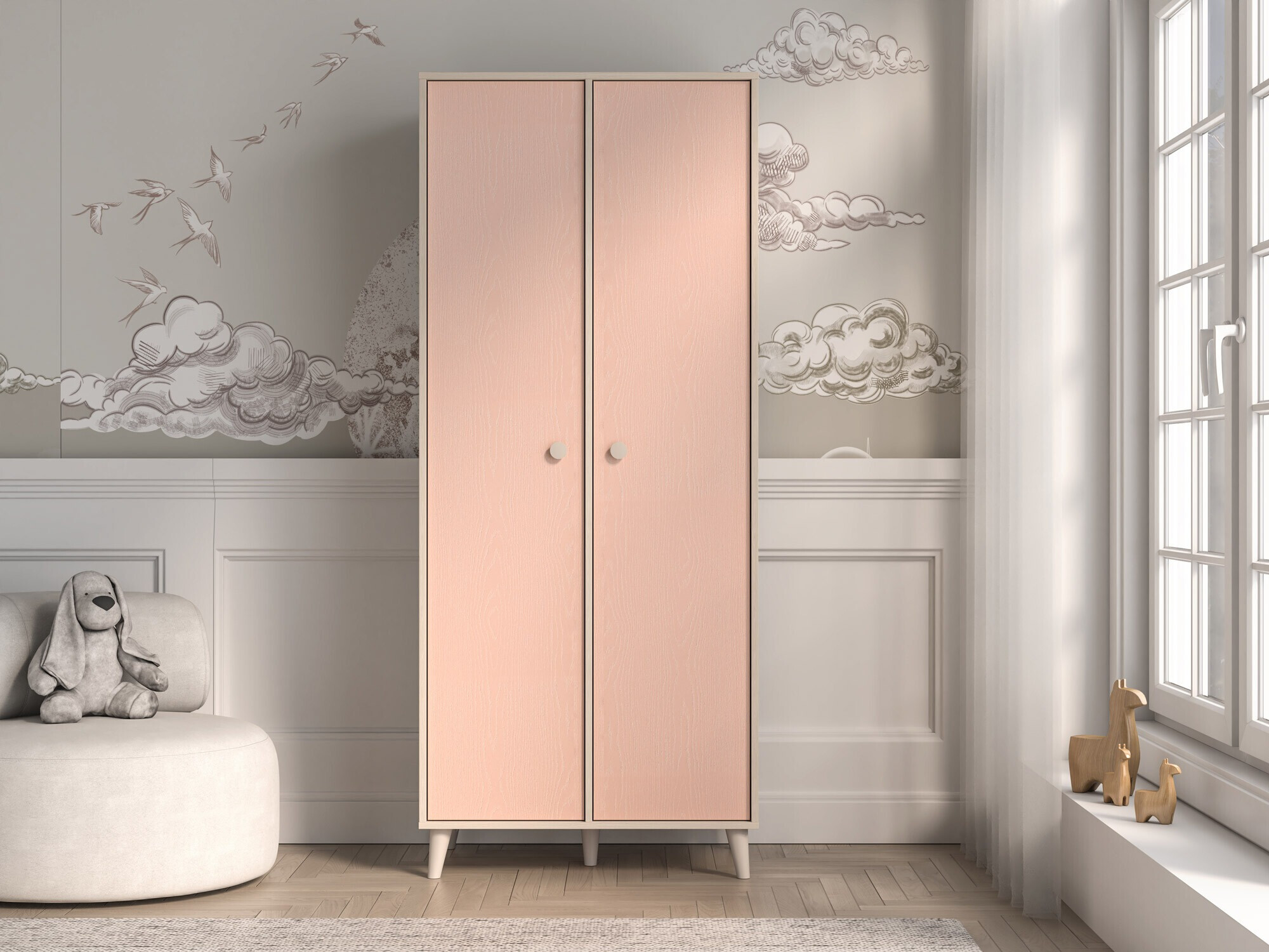 Wardrobe Tortoli 101 (Pink)