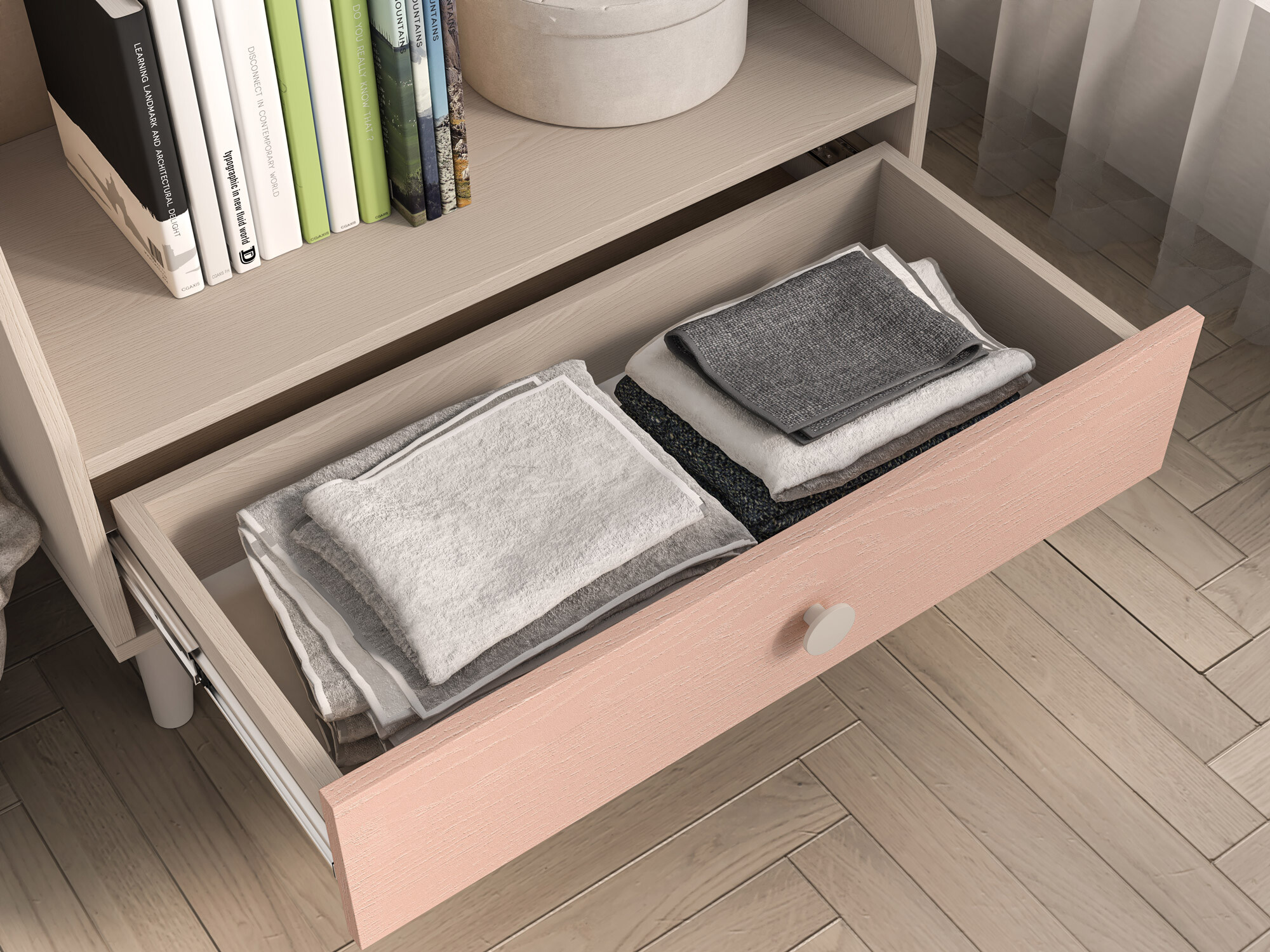 Bookcase Tortoli 107 (Pink)