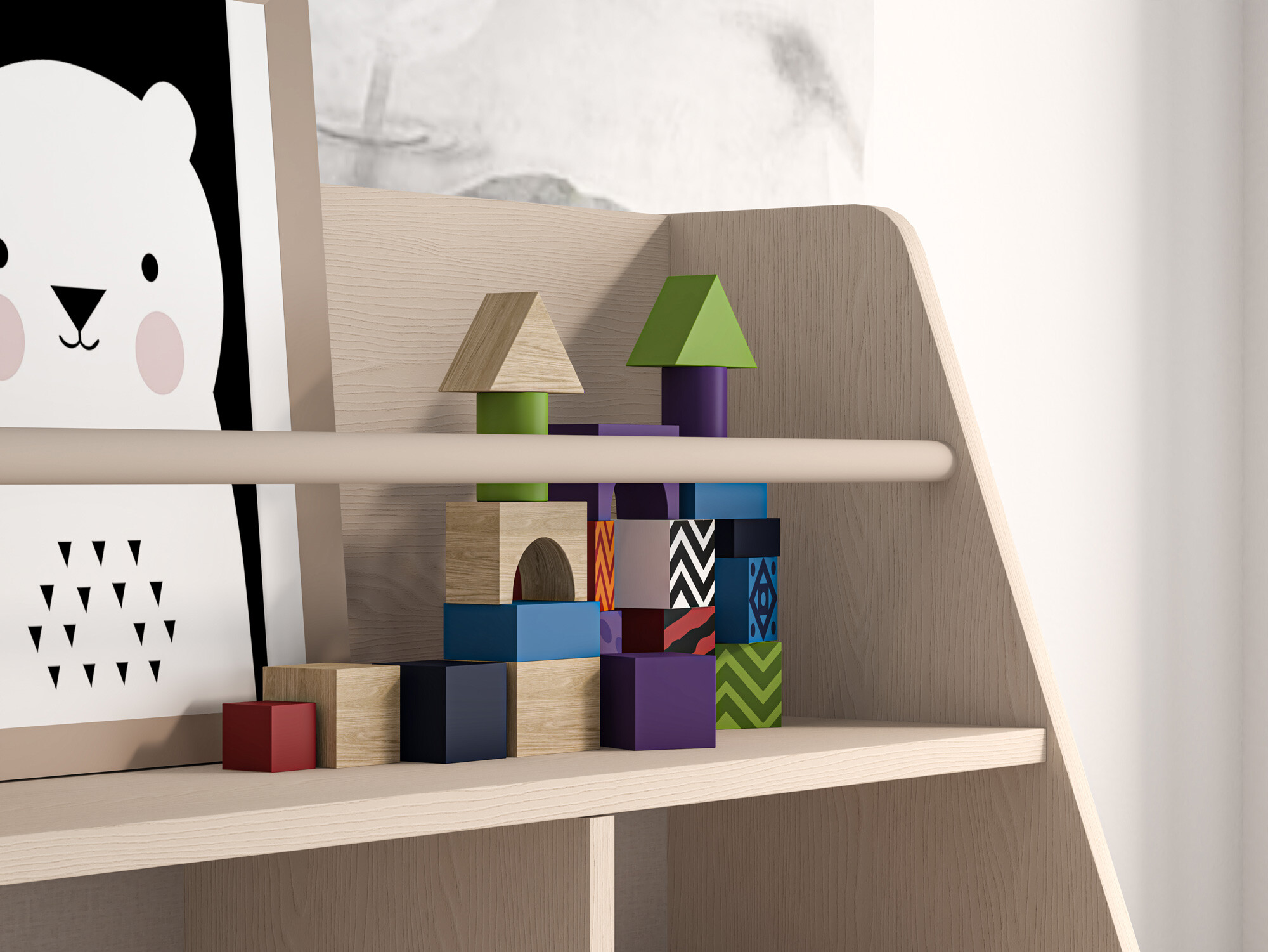 Bookcase Tortoli 107 (Pink)