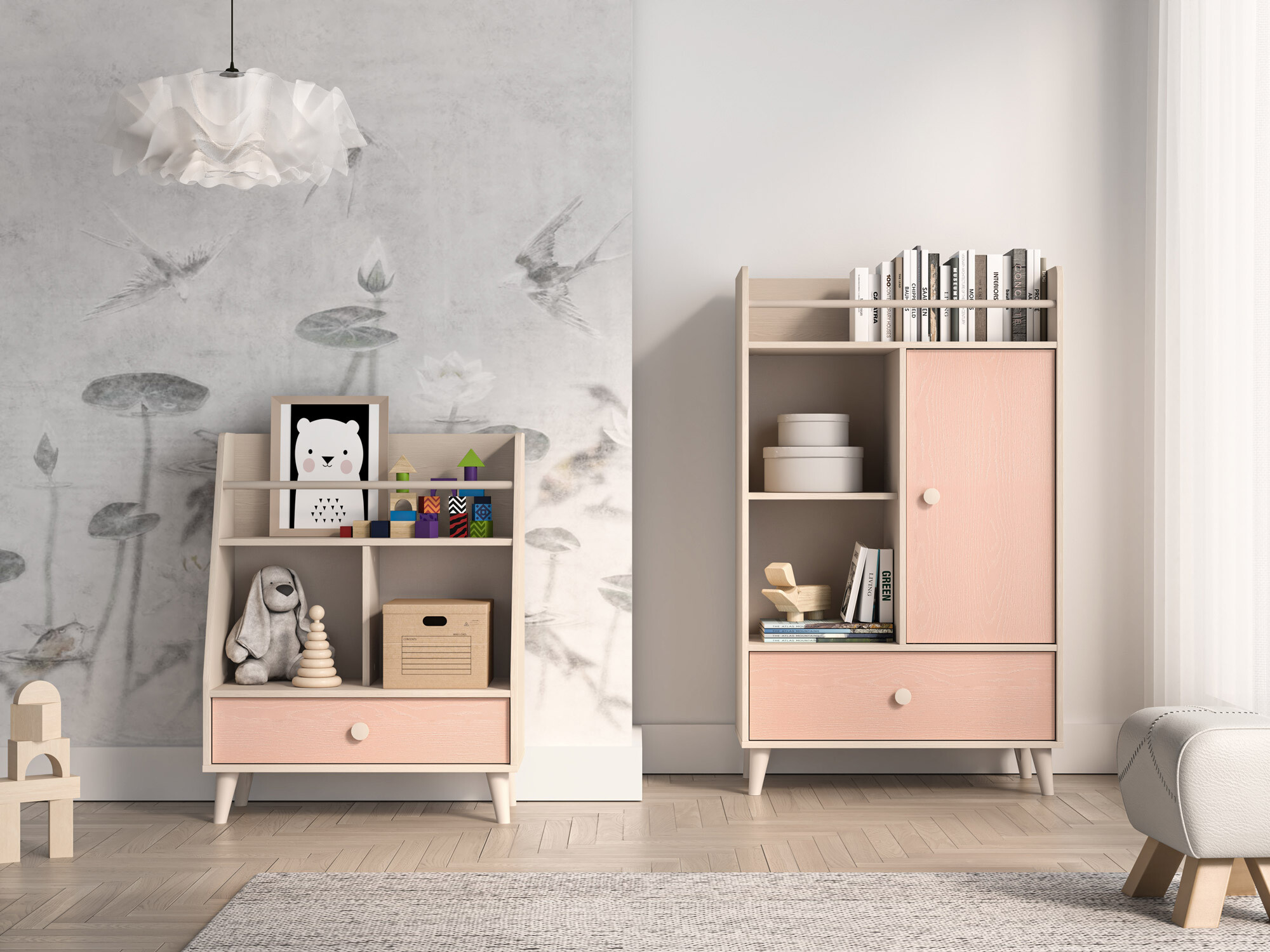 Bookcase Tortoli 107 (Pink)