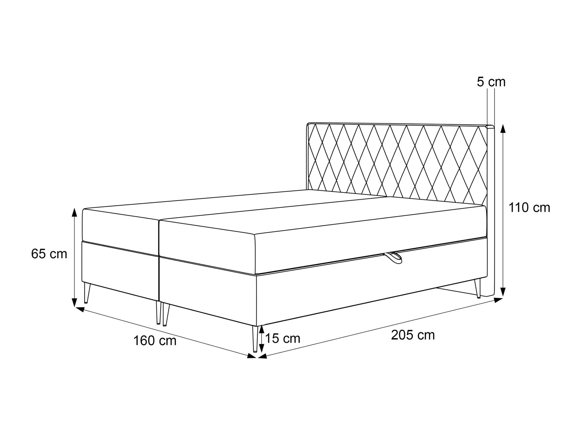 Continental bed Martinez 110 (Melody 12)