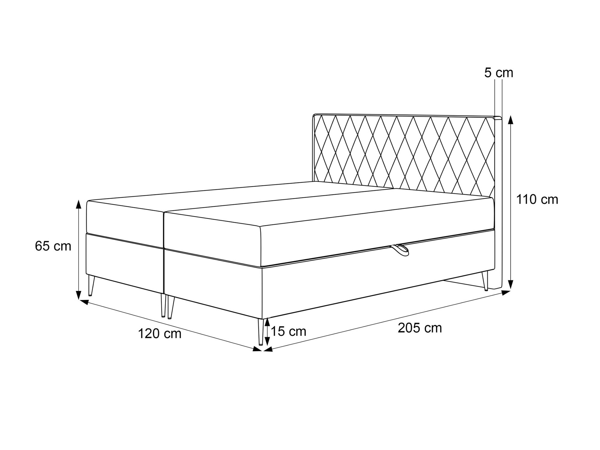 Continental bed Martinez 110 (Melody 13)