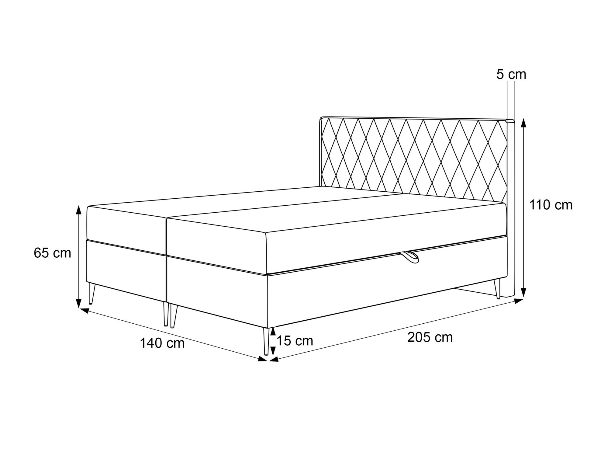 Continental bed Martinez 110 (Melody 13)
