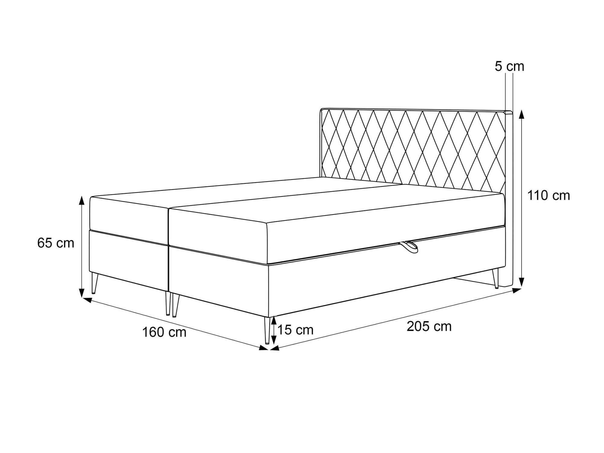 Continental bed Martinez 110 (Melody 13)