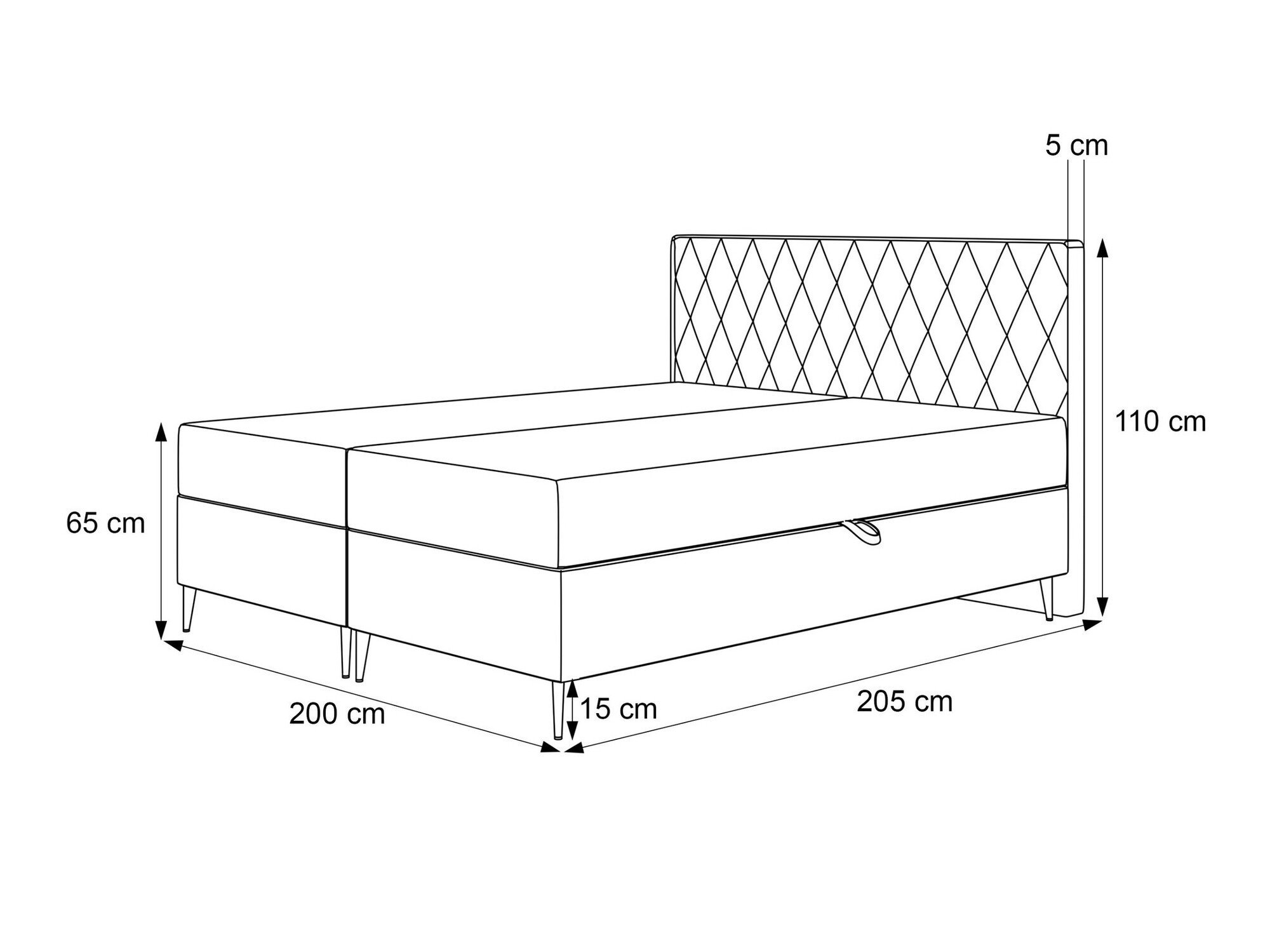 Continental bed Martinez 110 (Melody 13)