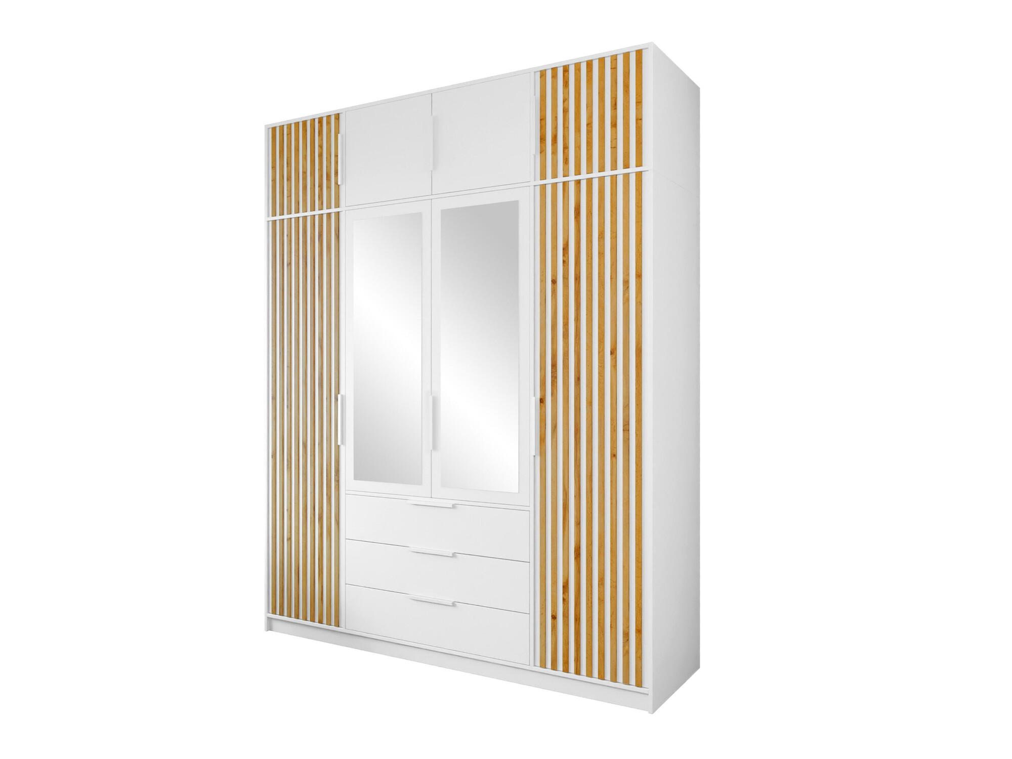 Wardrobe Collis II (White + Wotan Oak)