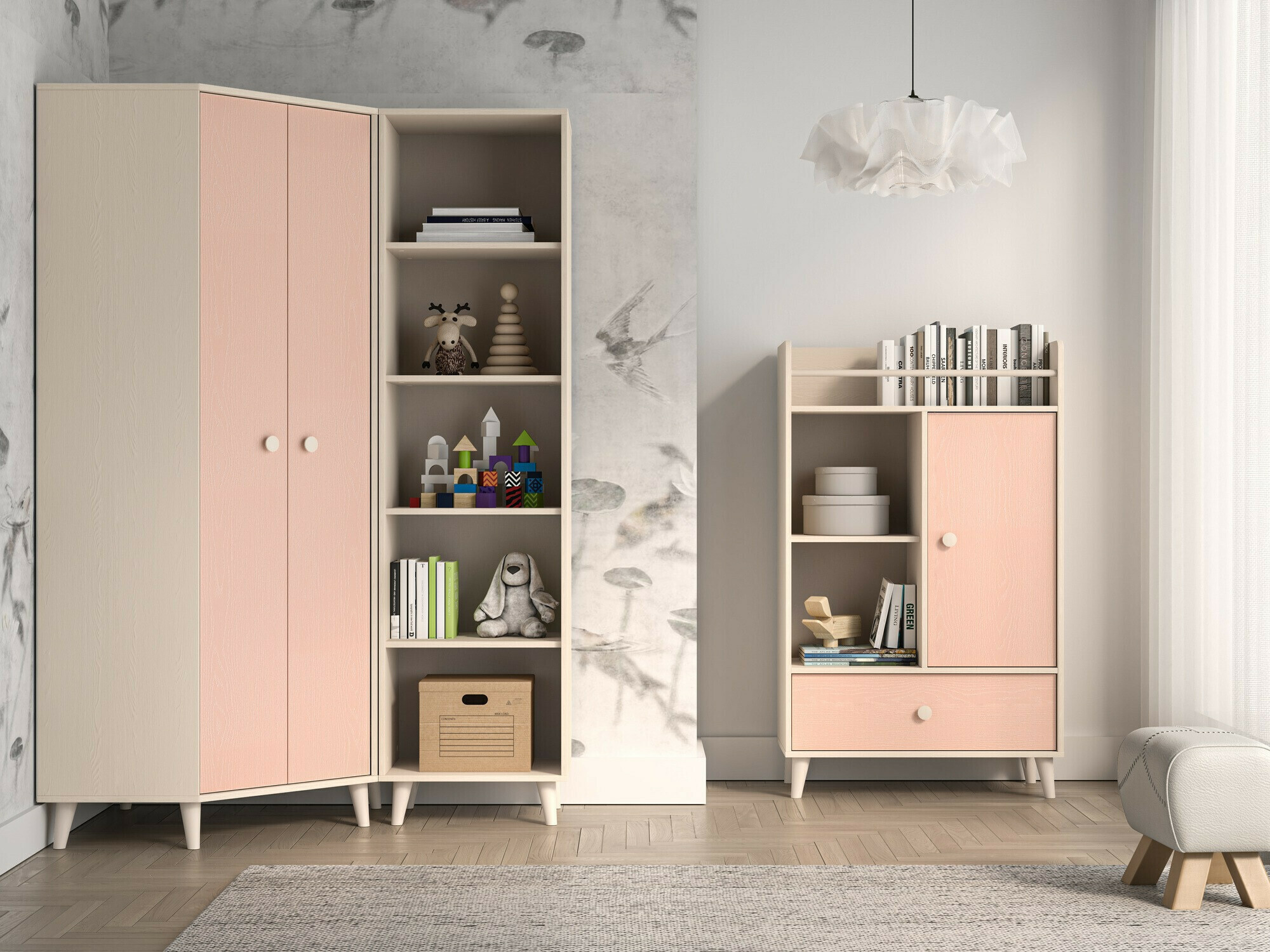 Children's room set Tortoli 113 (Pink)