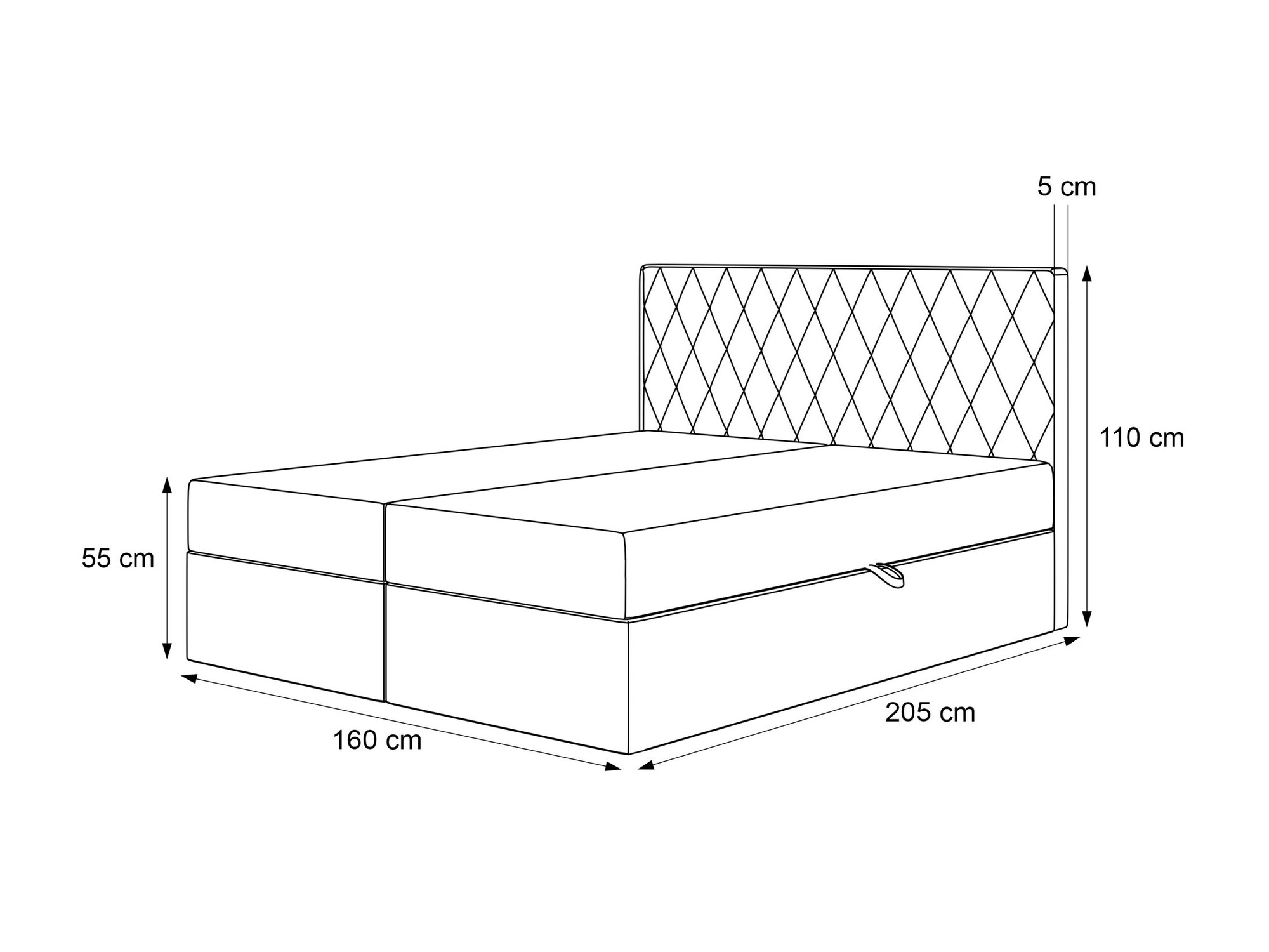 Continental bed Martinez 114 (Magic Velvet 2240)