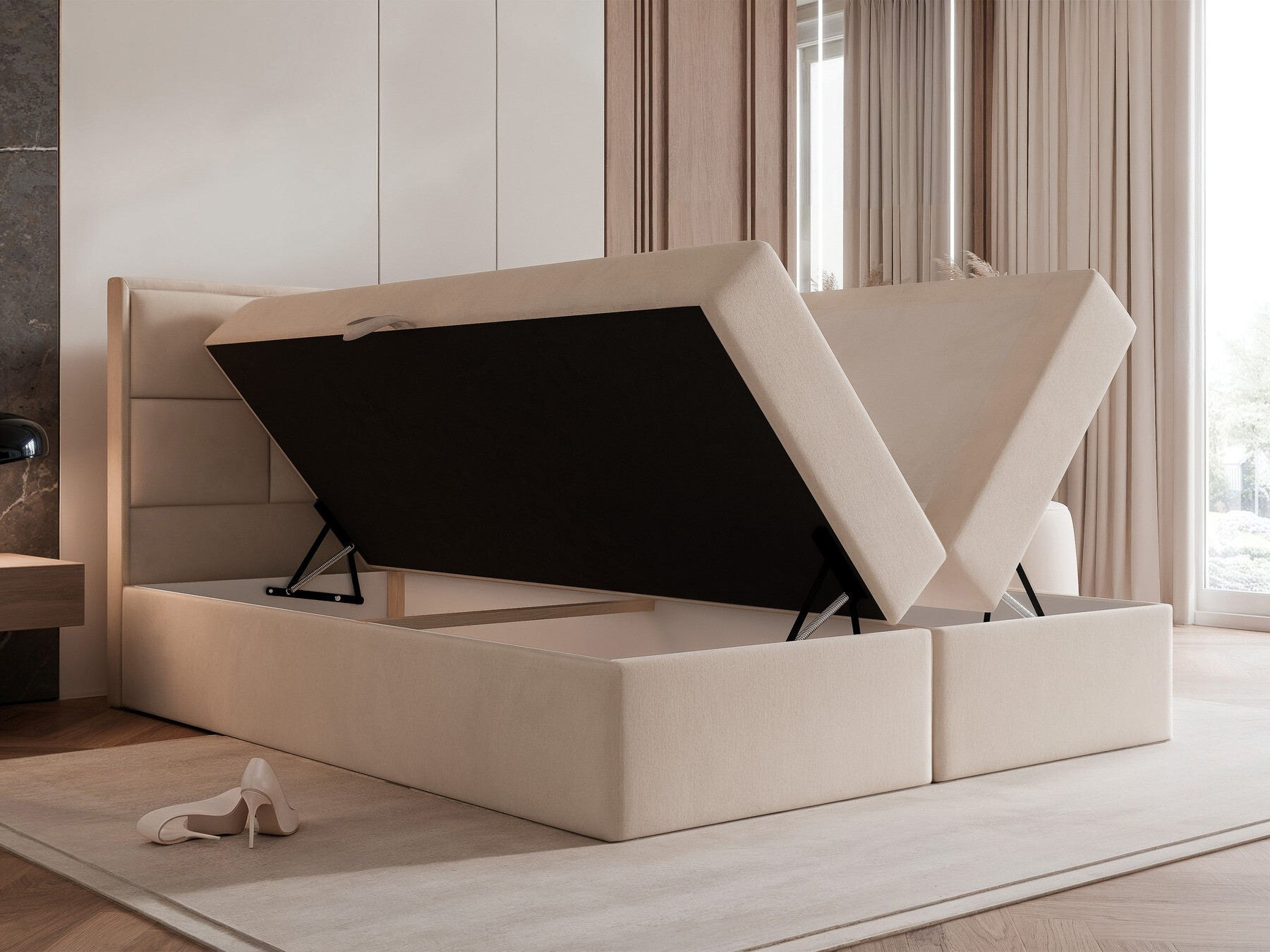 Continental bed Martinez 115 (Magic Velvet 2216)