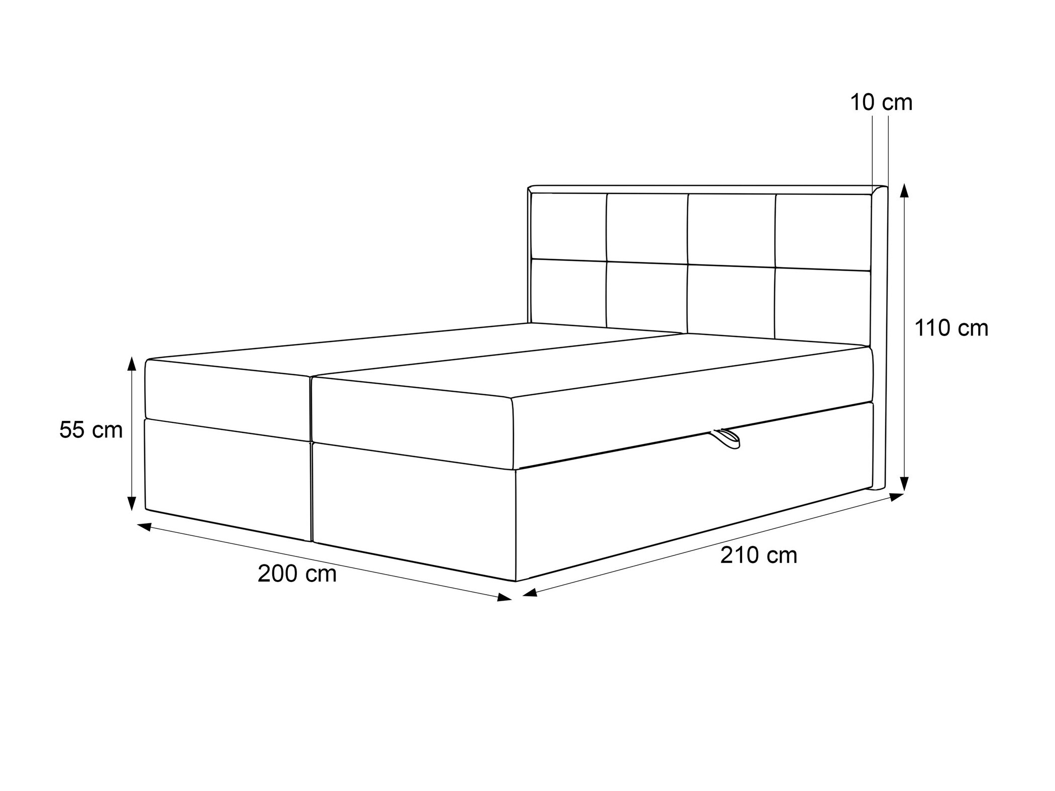 Continental bed Martinez 115 (Magic Velvet 2225)