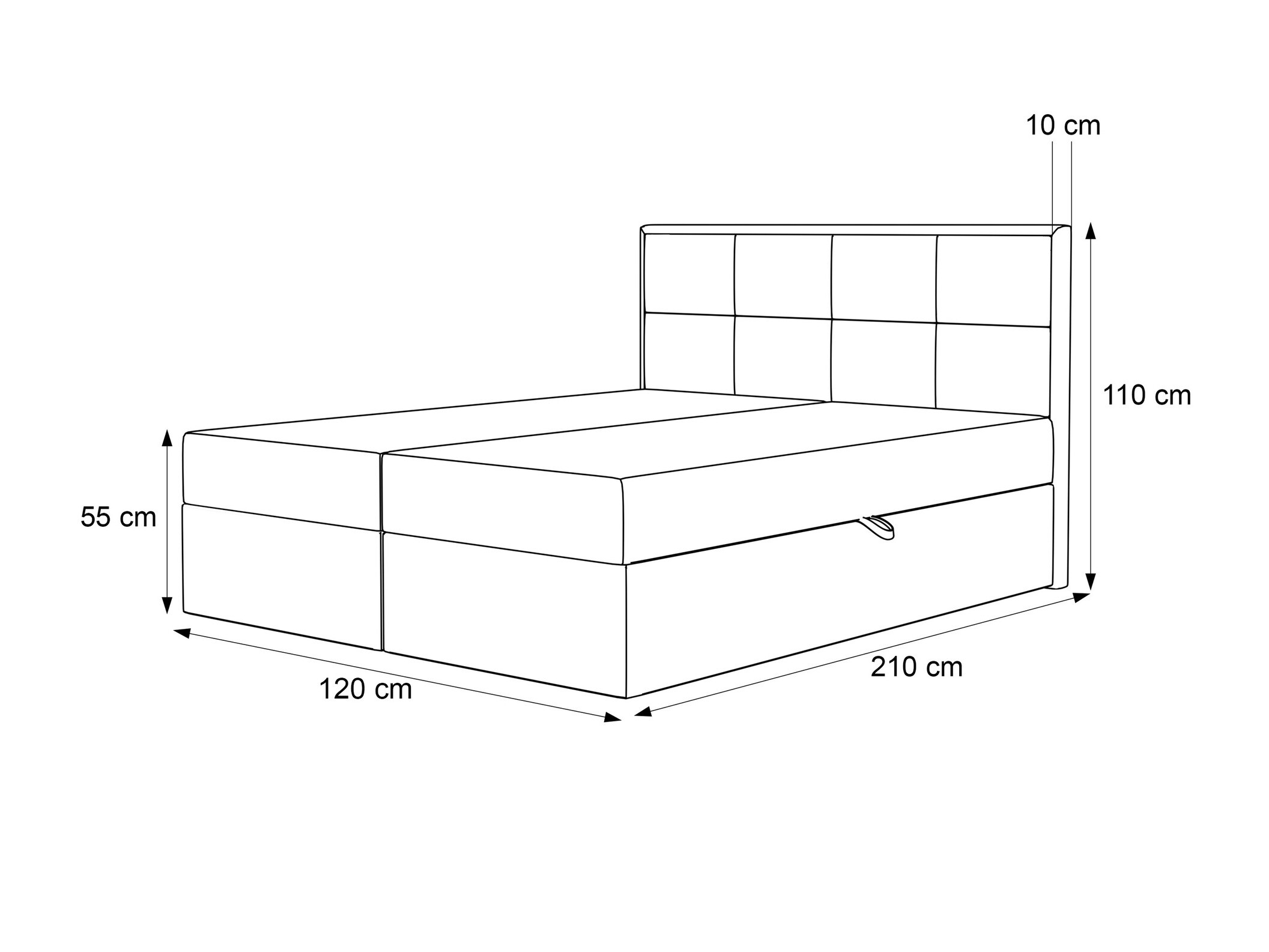 Continental bed Martinez 115 (Magic Velvet 2225)