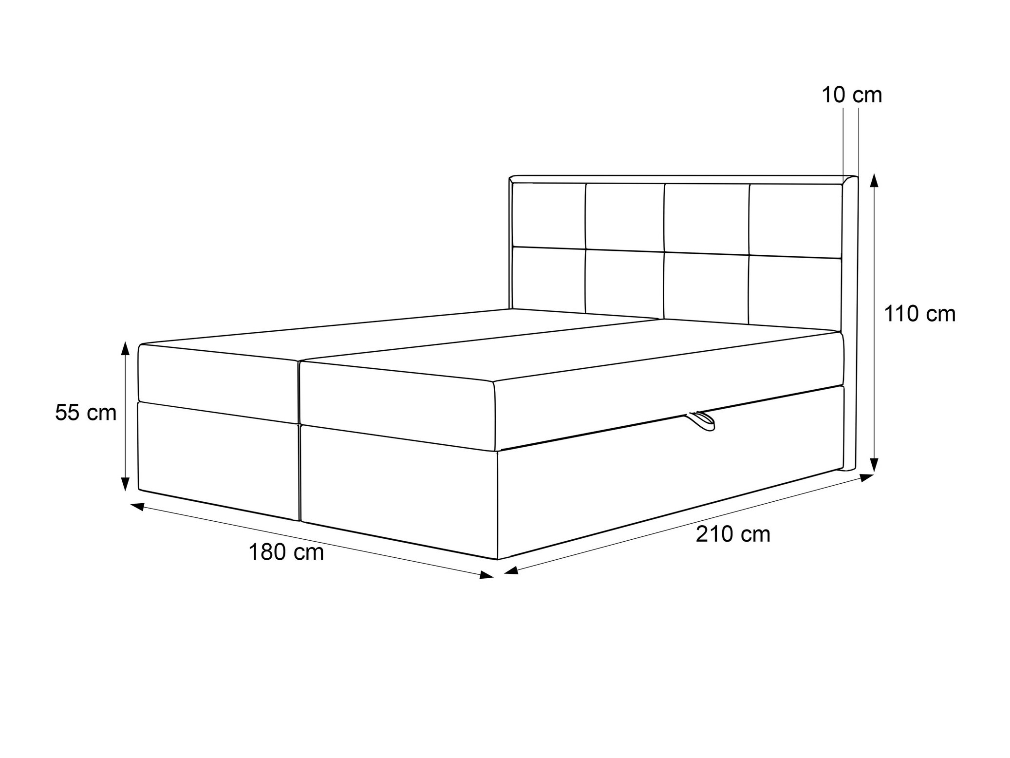 Continental bed Martinez 115 (Magic Velvet 2229)