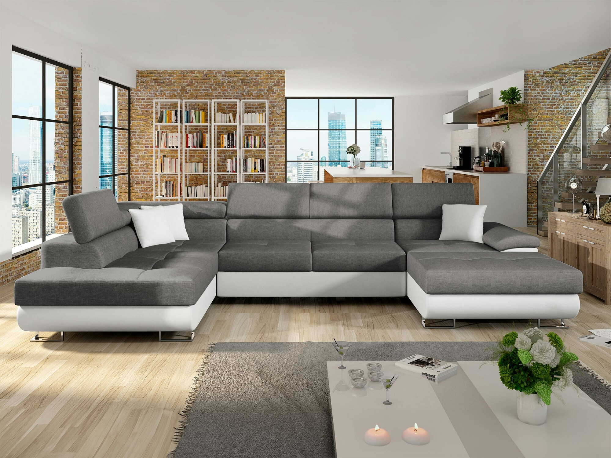 Corner sofa Comfivo Ruta IV (Soft 017 + Lux 05)