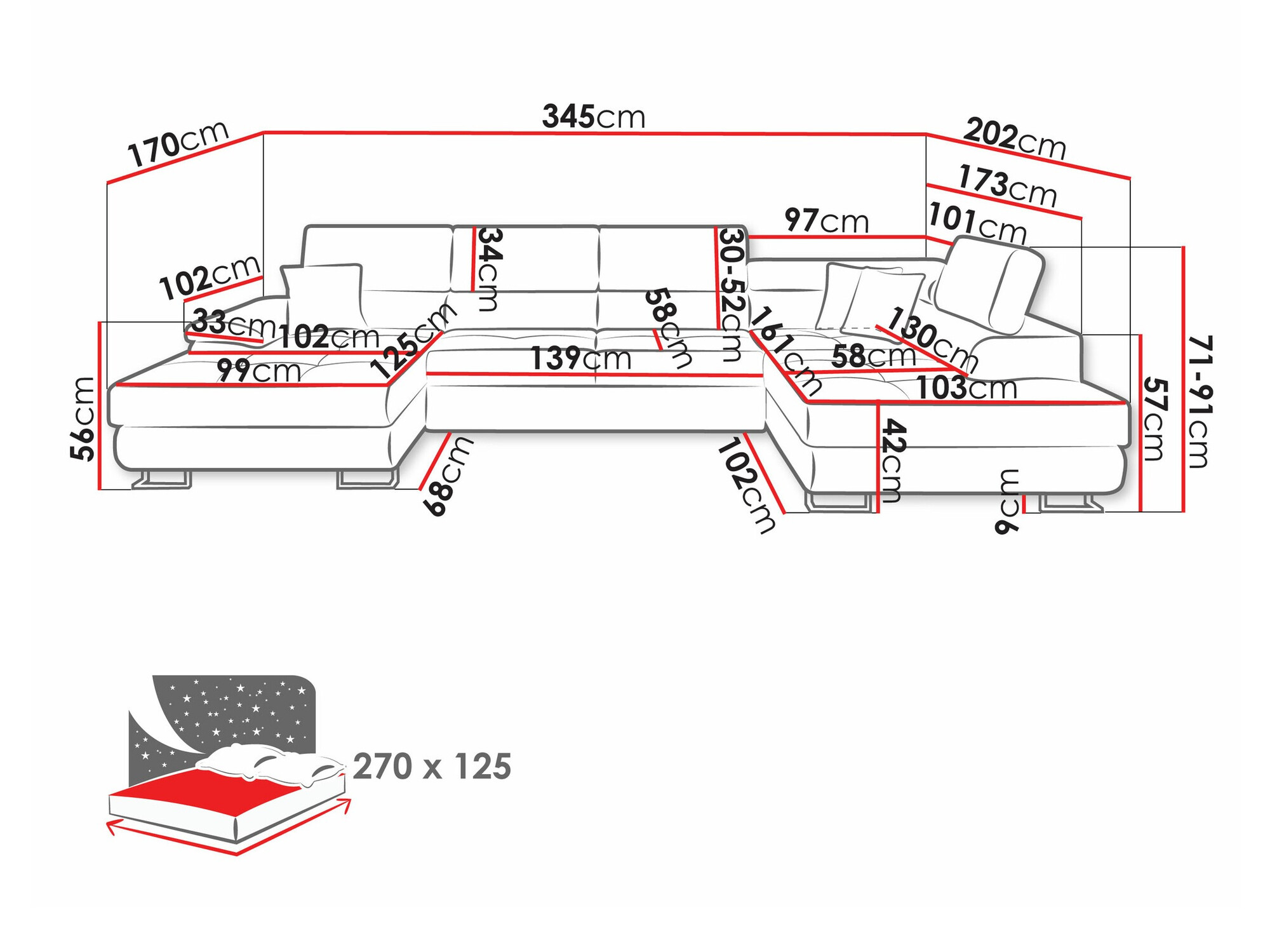 Corner sofa Comfivo Ruta IV (Soft 017 + Lux 05)