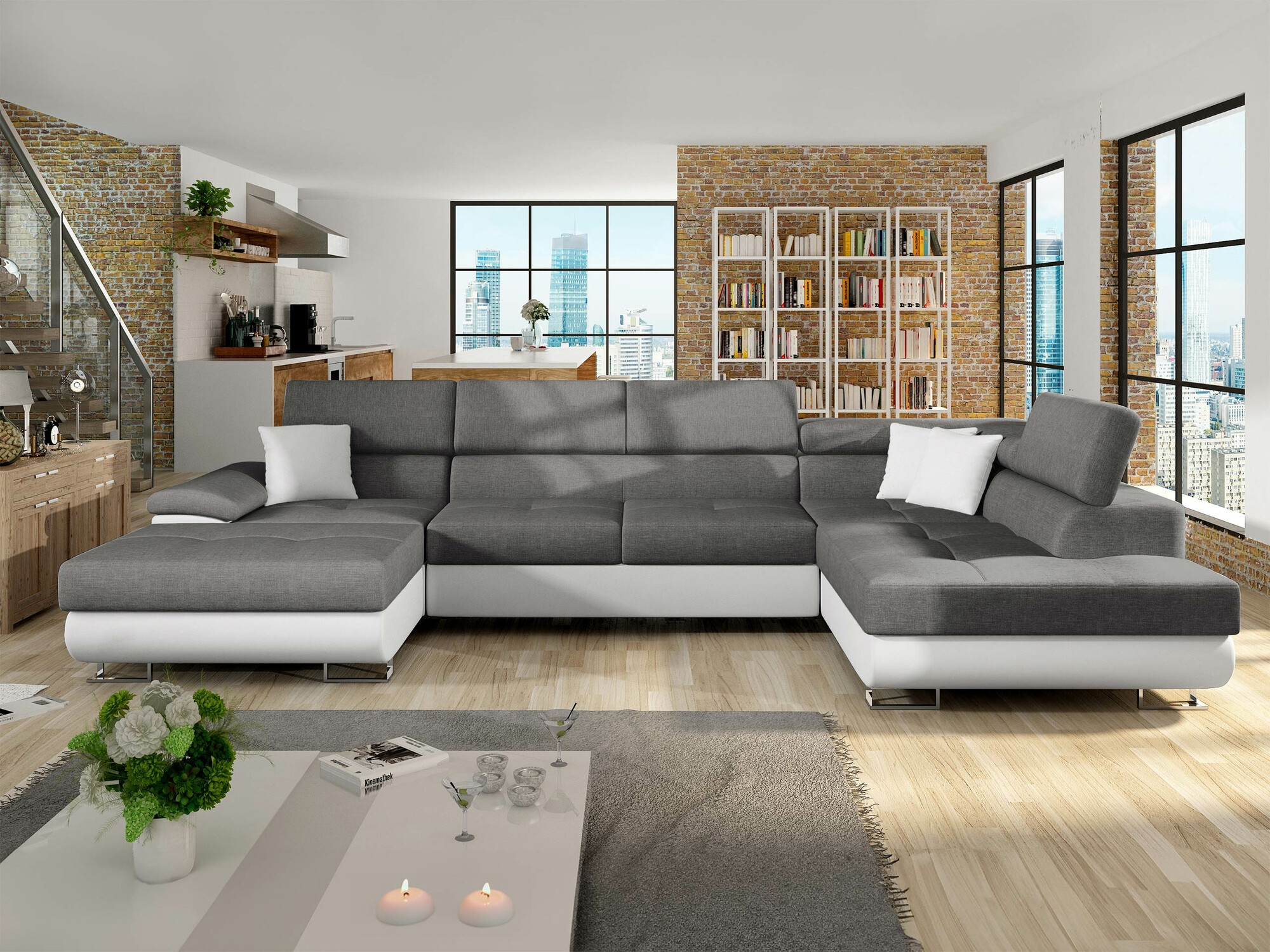 Corner sofa Comfivo Ruta IV (Soft 017 + Lux 05)