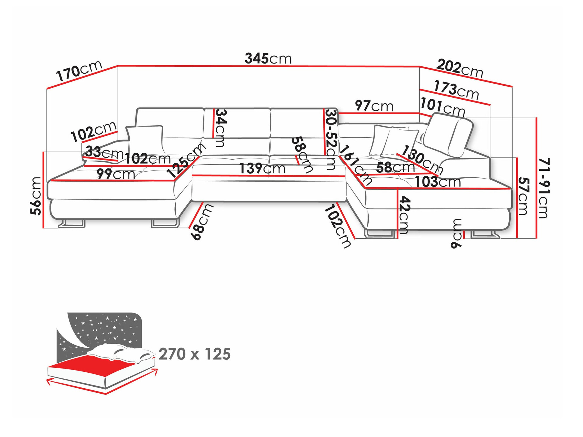 Corner sofa Comfivo Ruta IV (Soft 017 + Lux 05)