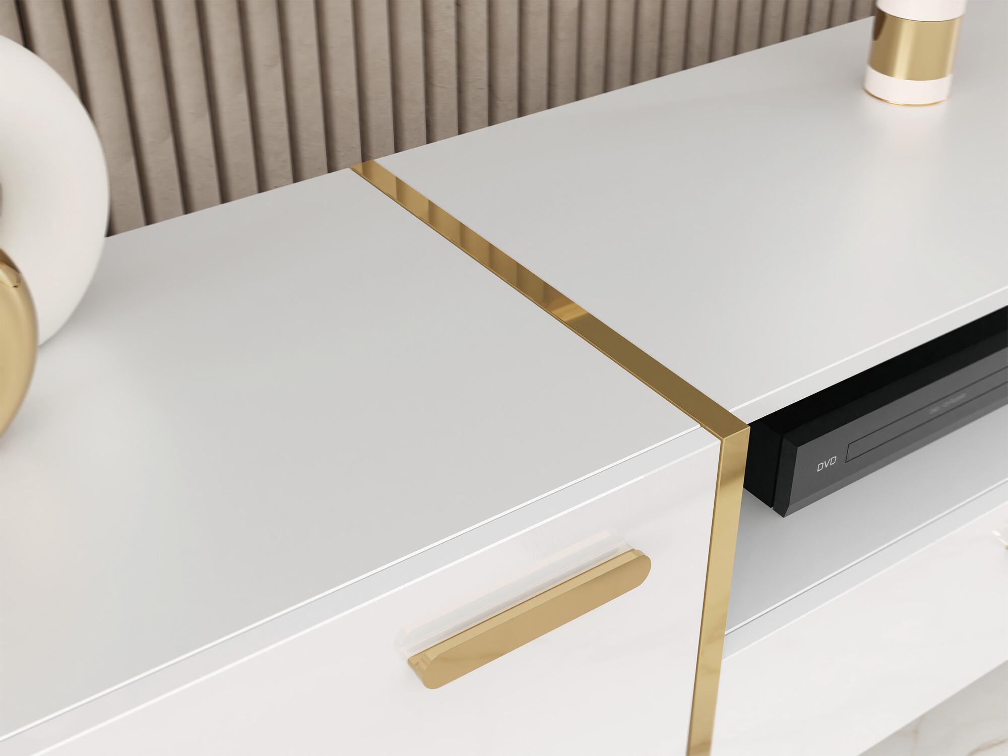 TV stand Comfivo Capella III (White + Glossy white)