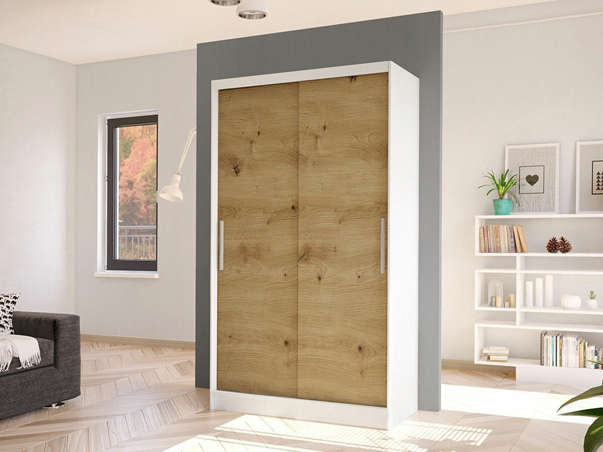 Wardrobe Closico 162 (White + Artisan oak)