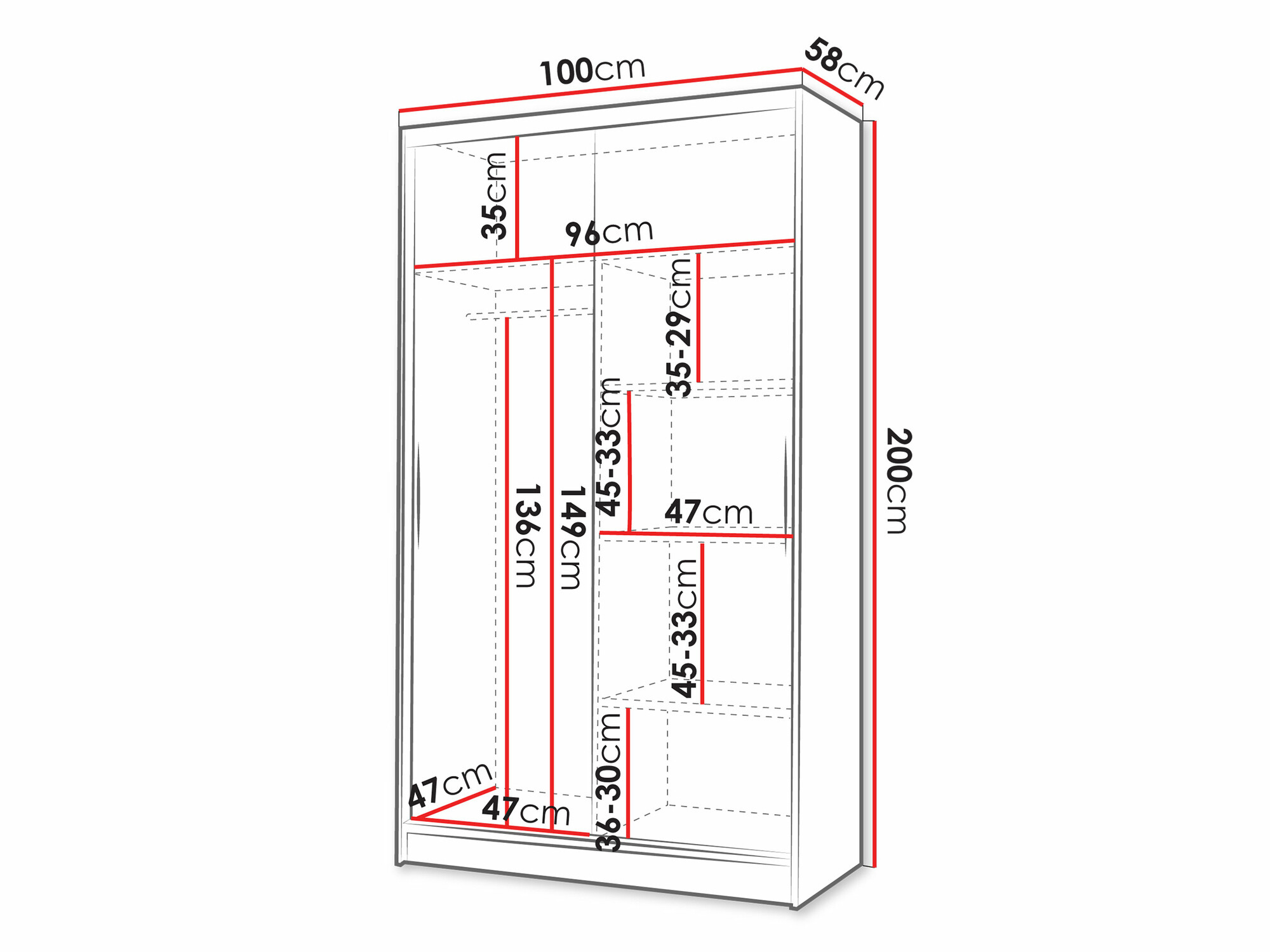 Wardrobe Closico Structor VI (White + Artisan oak)