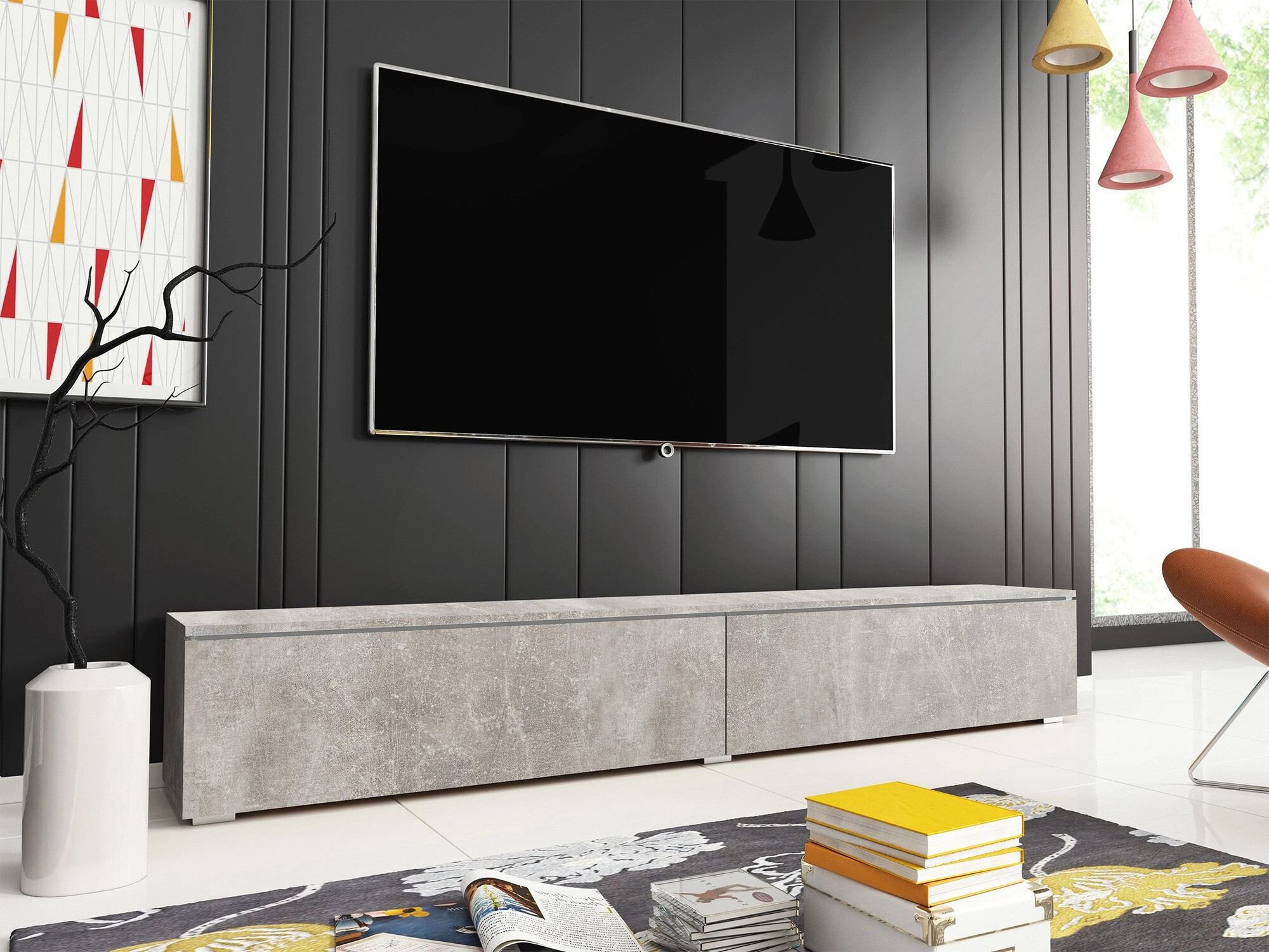 TV stand Scientia I (Concrete)