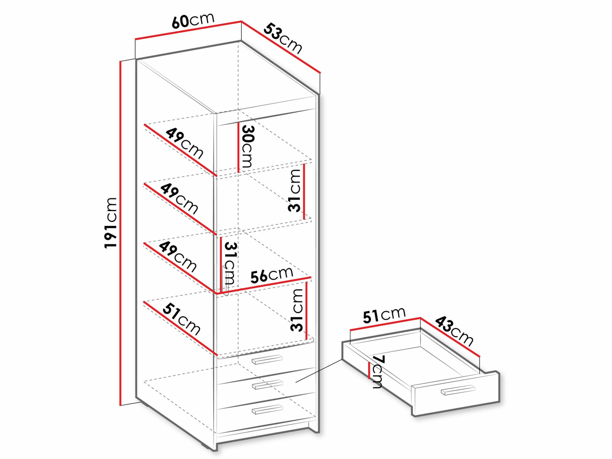 Bookcase Novduni 110 (Sonoma oak)