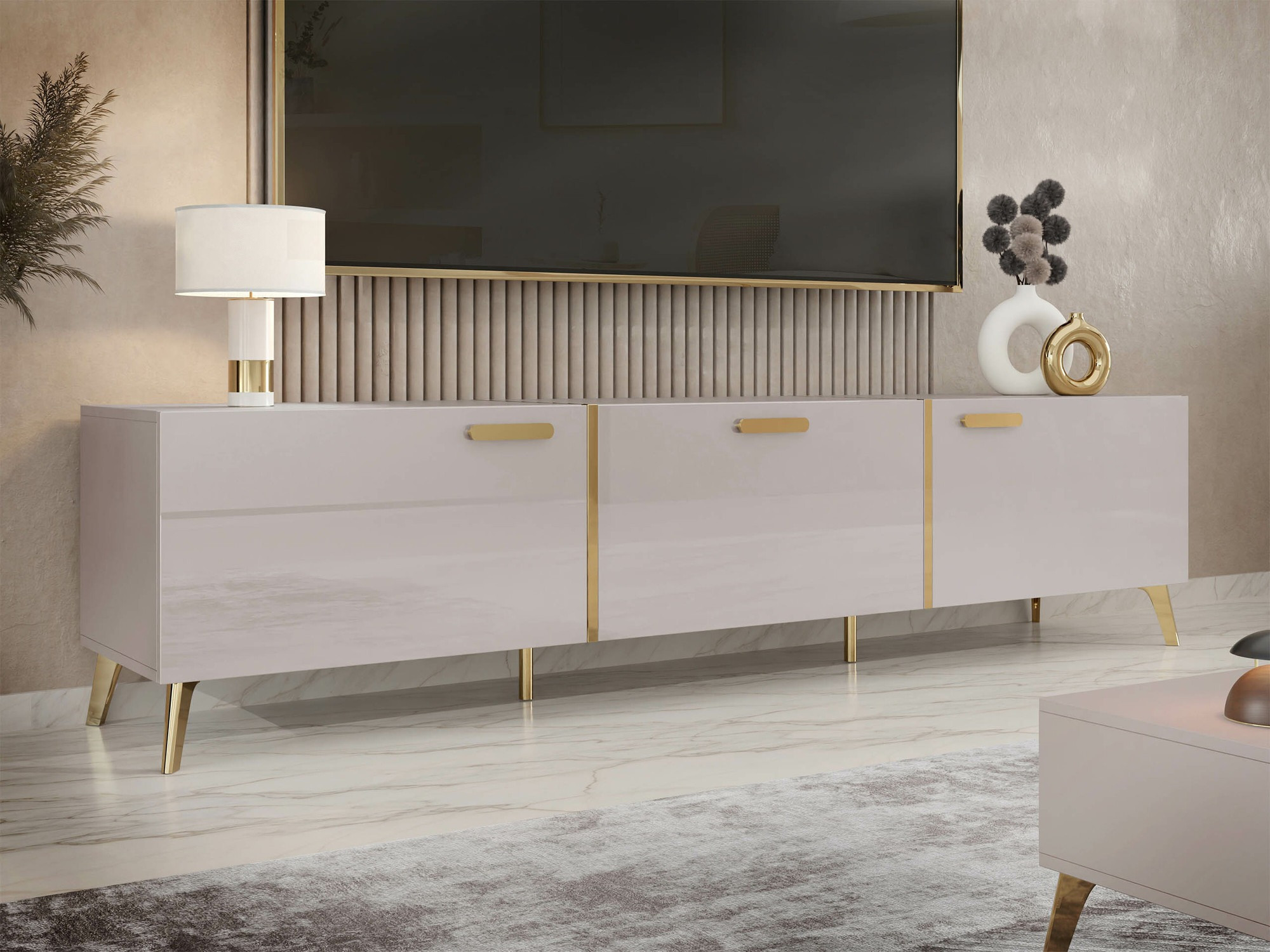 TV stand Comfivo Capella I (Cashmere + Glossy cashmere)