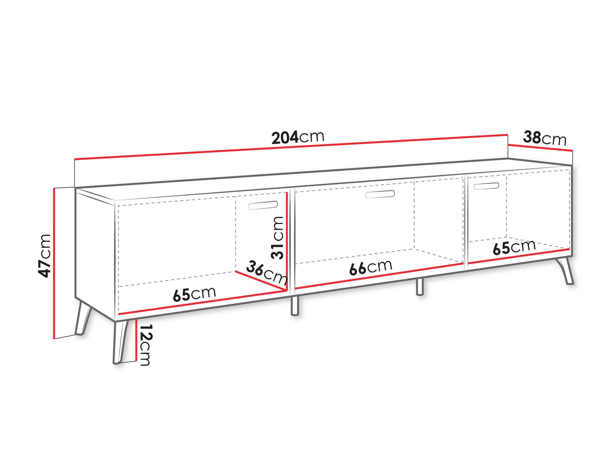 TV stand Comfivo Capella I (Cashmere + Glossy cashmere)