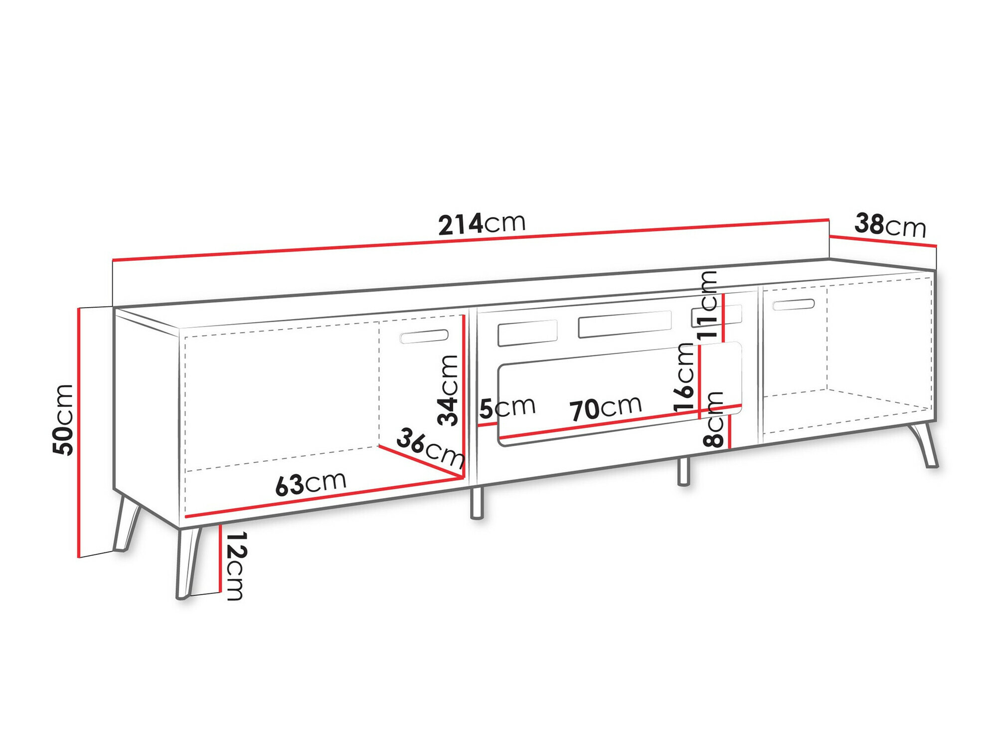TV stand Comfivo Capella III (Cashmere + Glossy cashmere)
