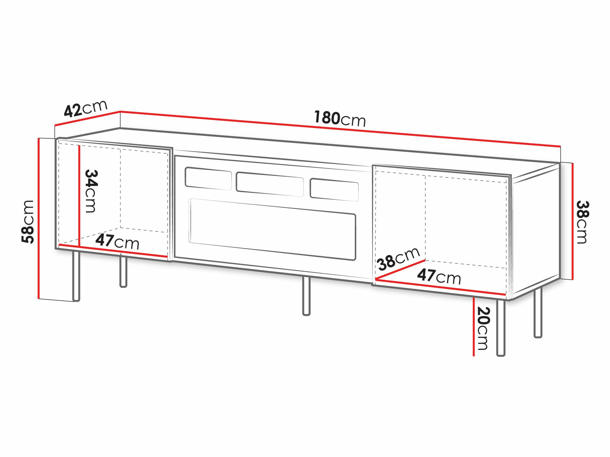 TV stand Ratio (White)
