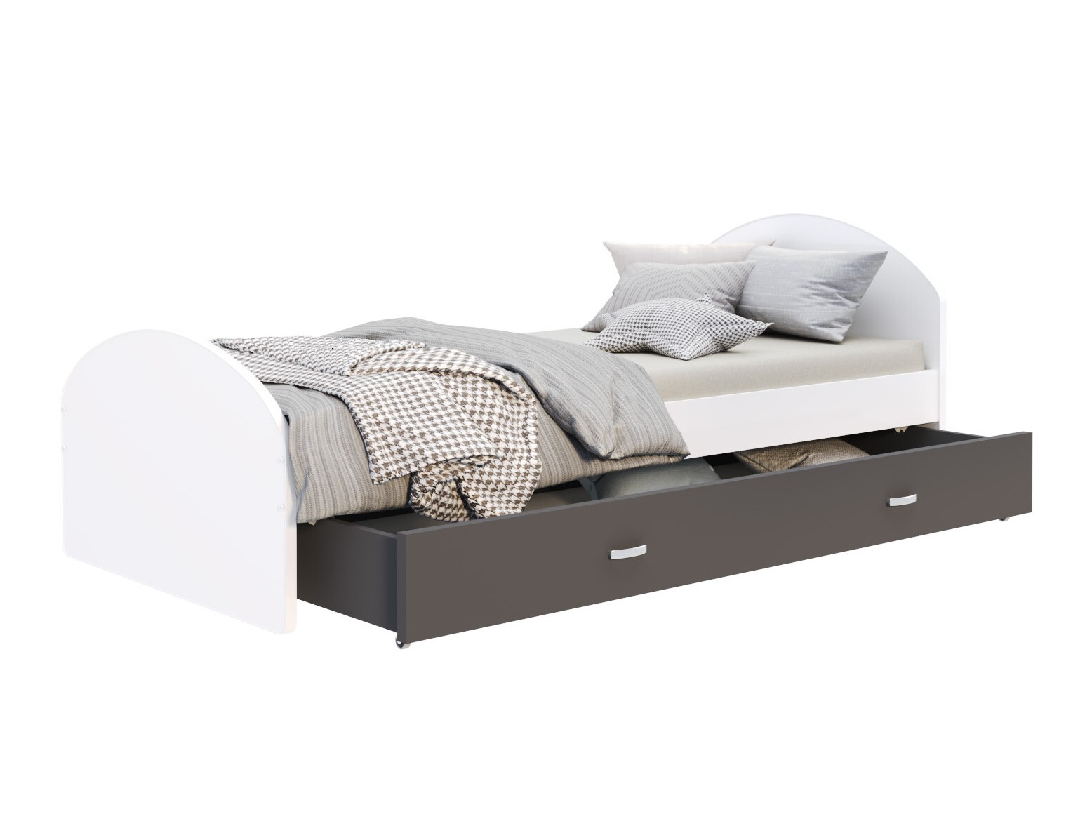 Bed Aurora 177 (White + Grey)