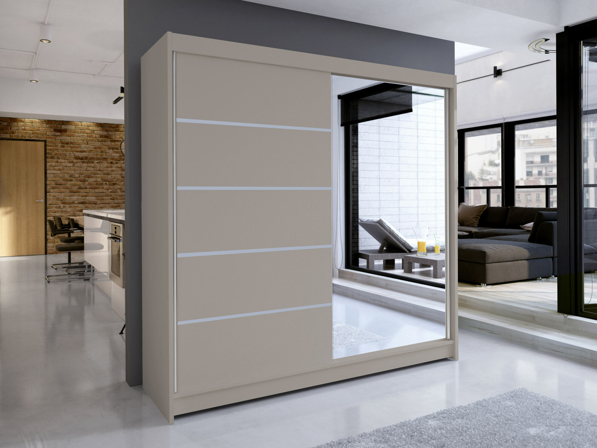 Wardrobe Closico Cavaris III (Cashmere)