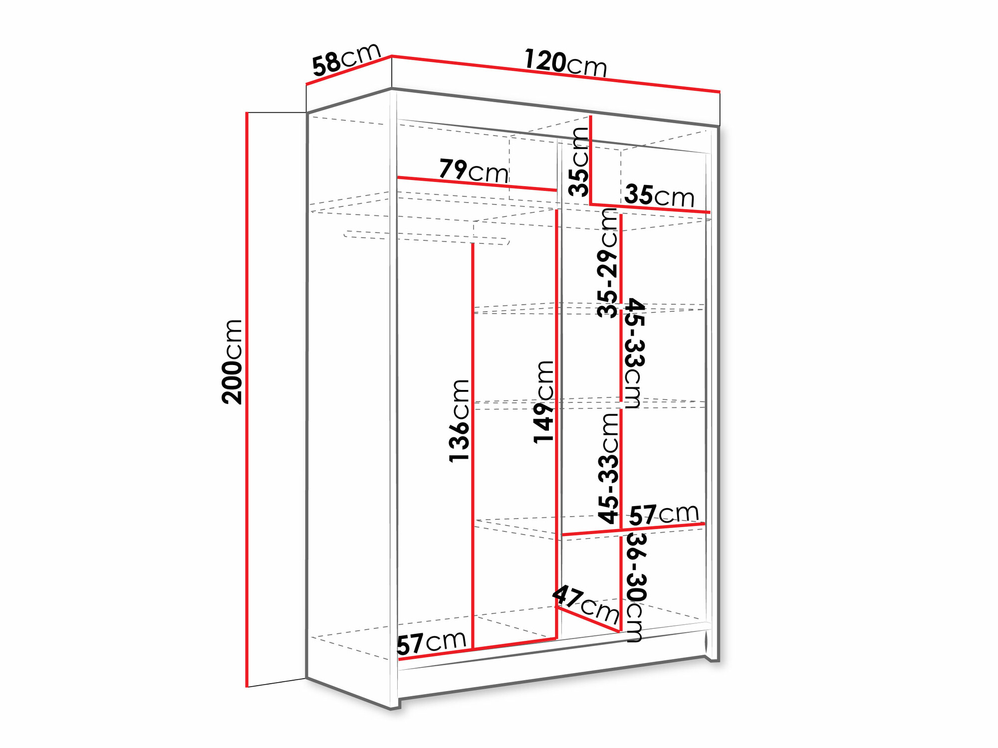 Wardrobe Closico Pacron II (Trufel oak)
