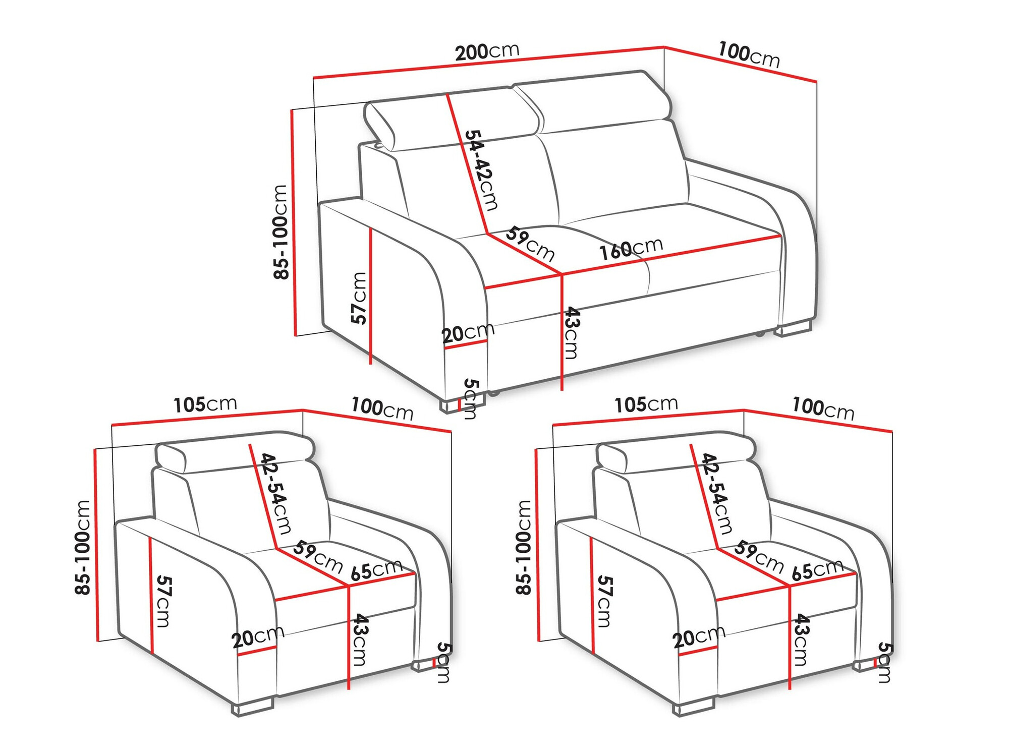 Upholstered furniture set Ovos (Crown 2)