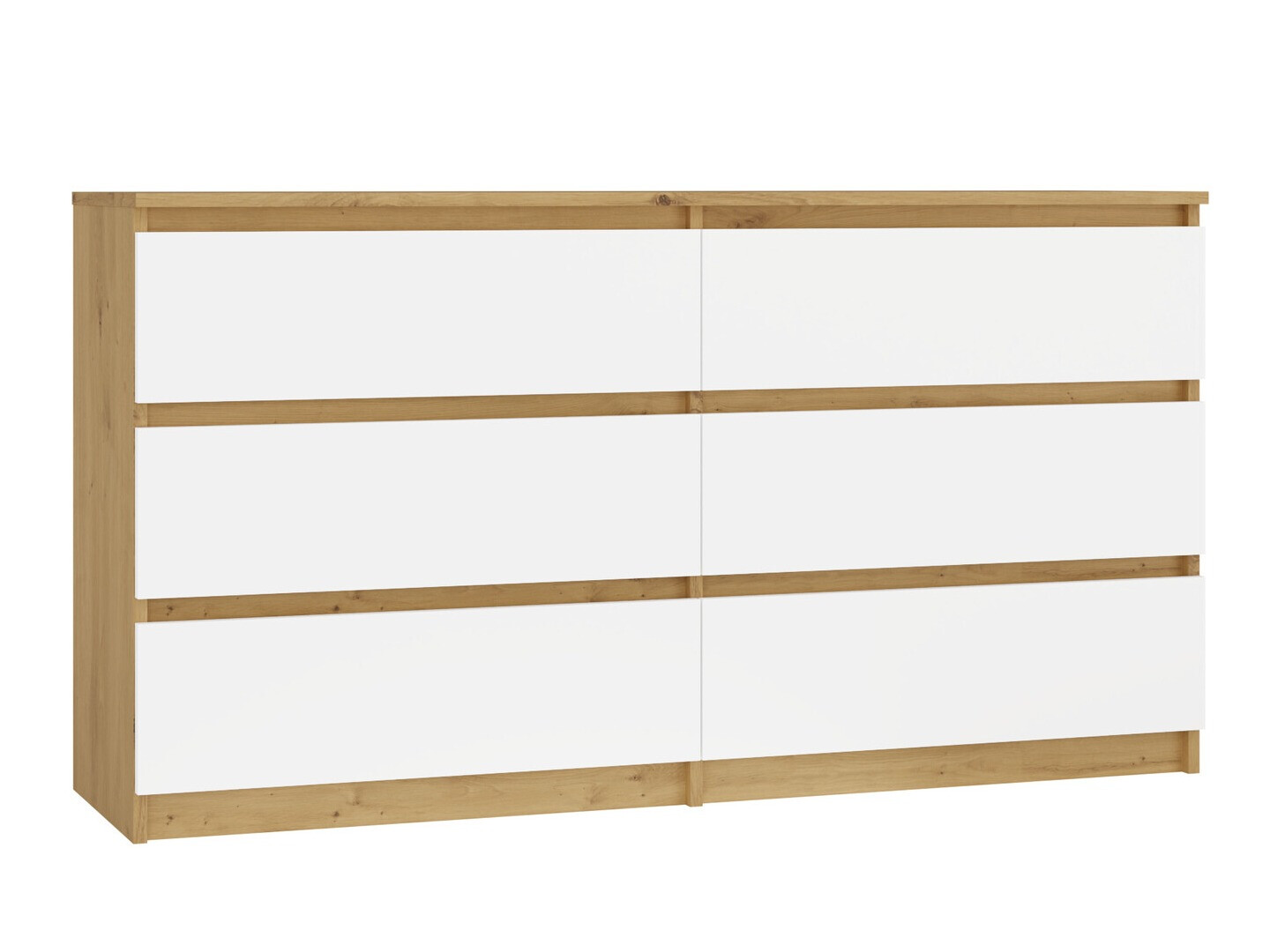 Chest of drawers Elbvelu 102 (Artisan oak + White)