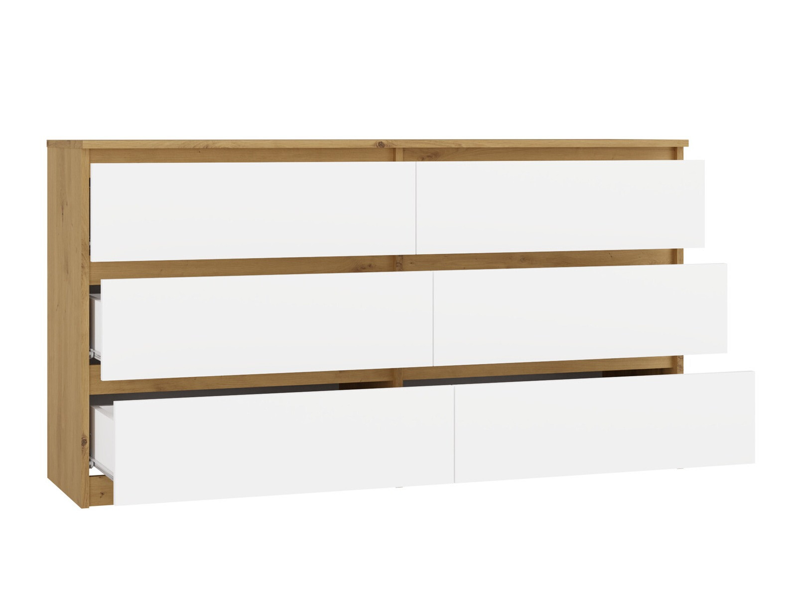 Chest of drawers Elbvelu 102 (Artisan oak + White)