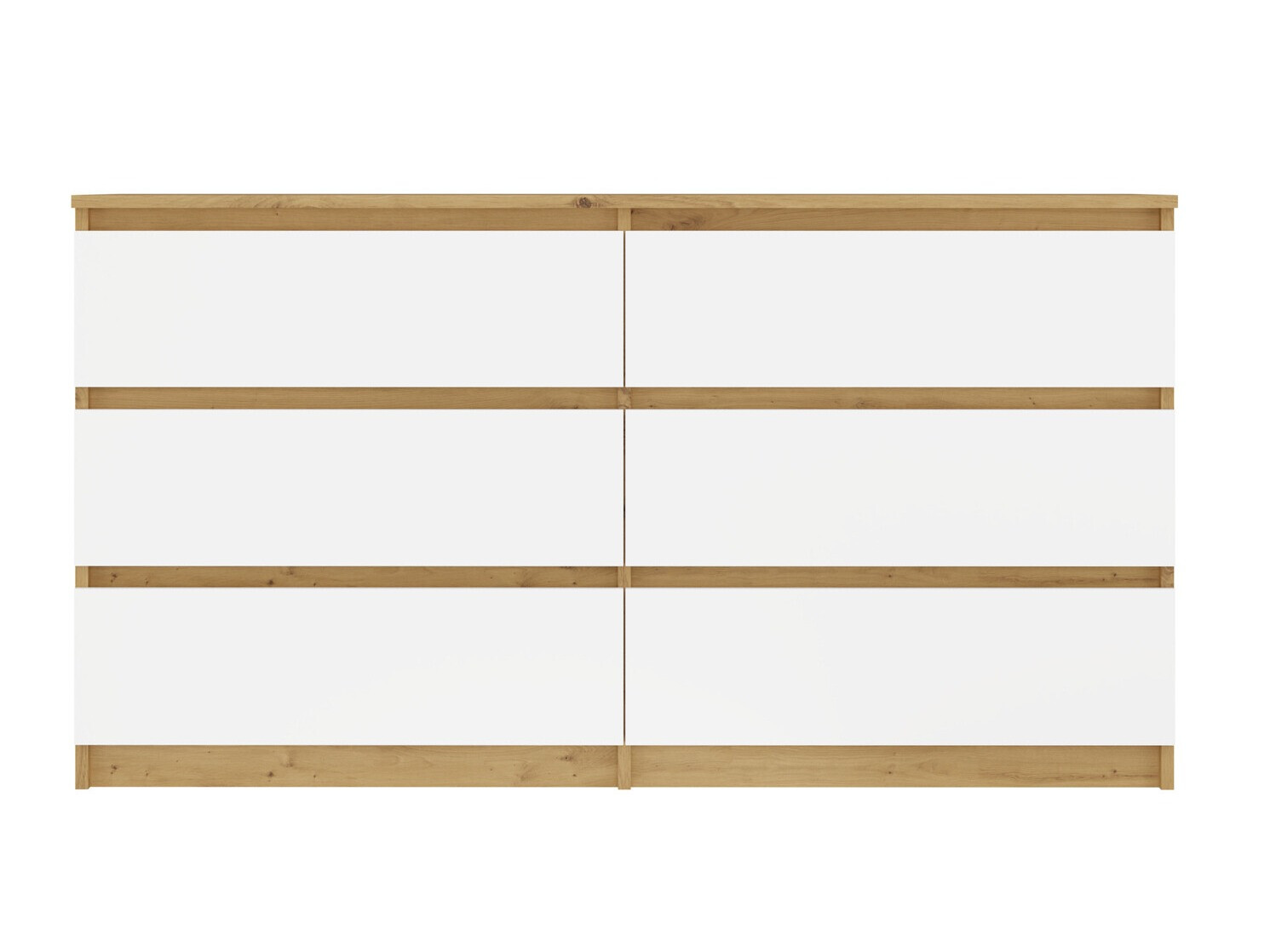 Chest of drawers Elbvelu 102 (Artisan oak + White)