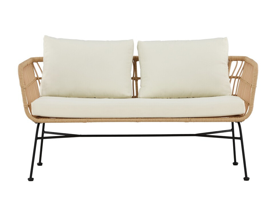 Outdoor sofa Dallas 5187 (Light wood + Beige)