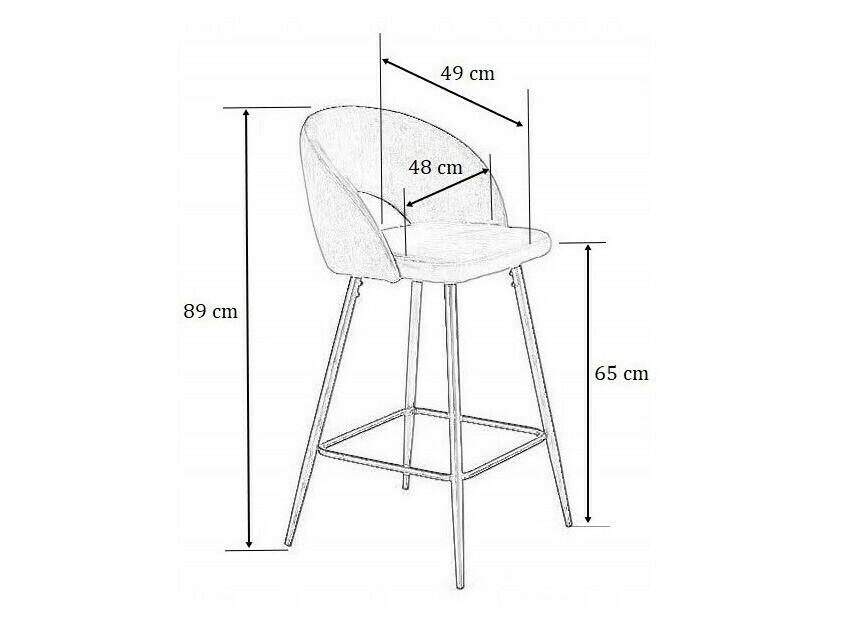 Counter stool Houston 881 (Black)