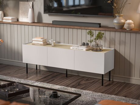 TV stand Melbela 106 (Cashmere + Oak)