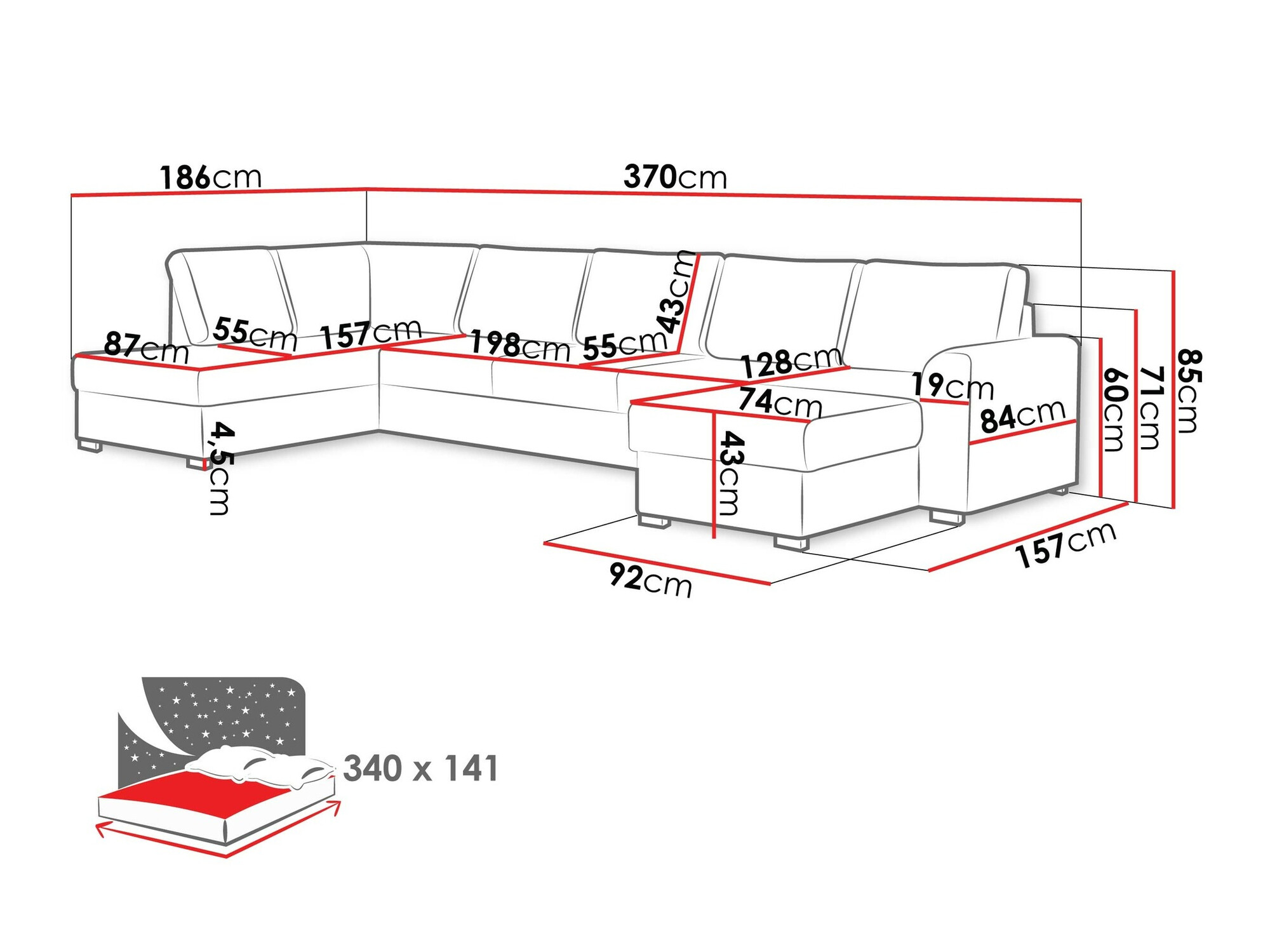 Corner sofa Comfivo Flumen I (Abriamo 04)