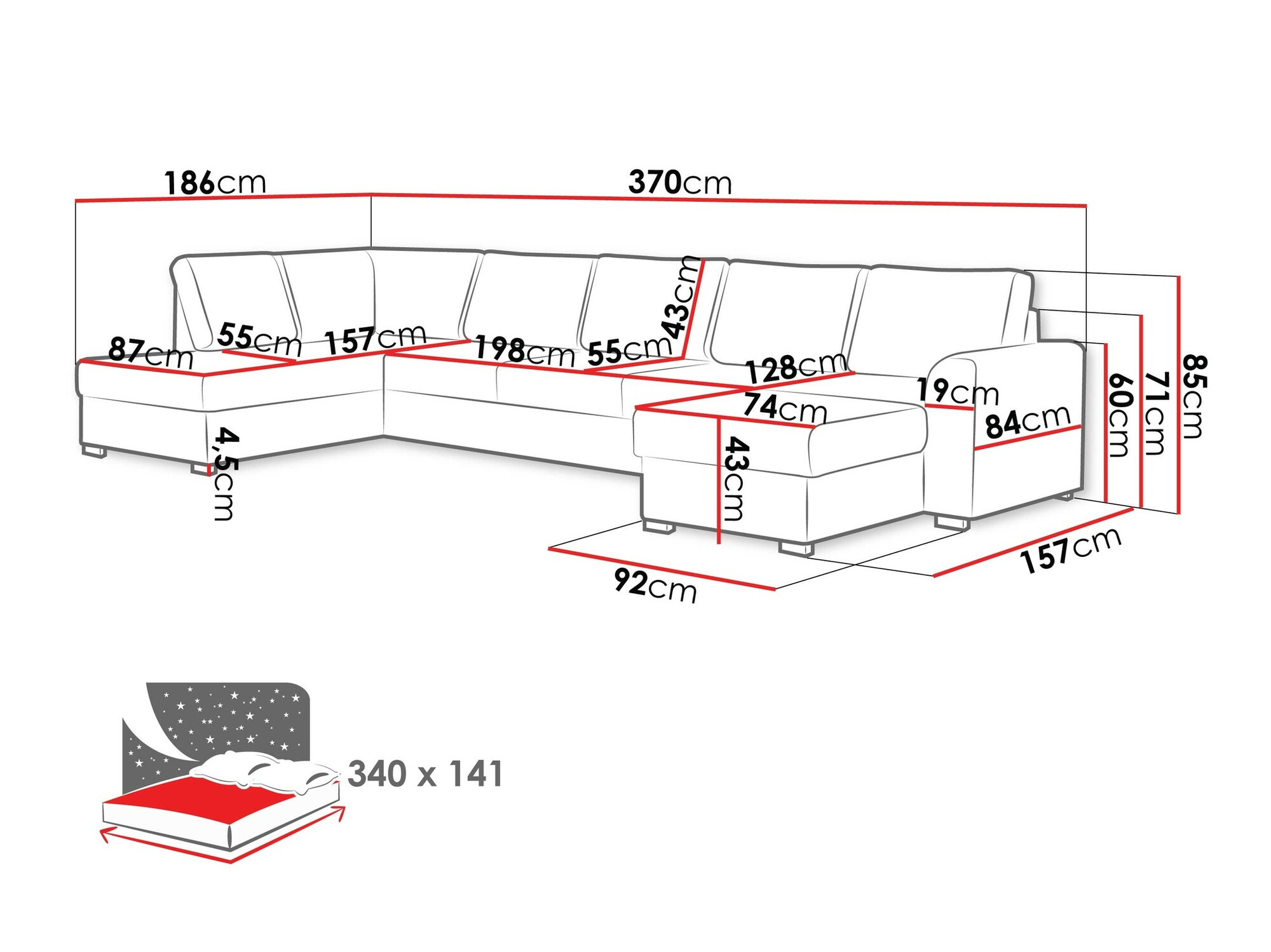 Corner sofa Comfivo Flumen I (Abriamo 04)